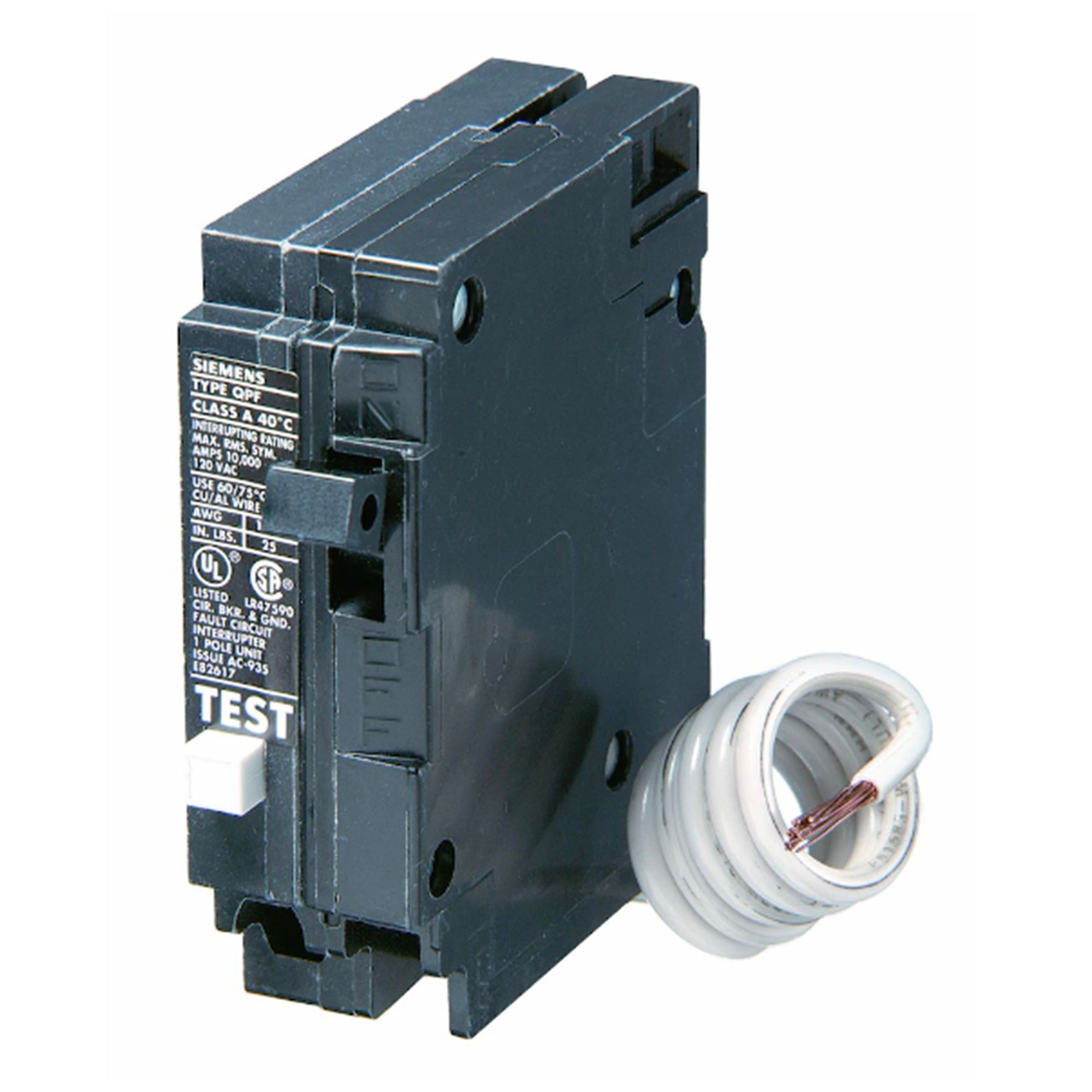 Disjoncteur, 15A, 1P 120 10K QPFB GCFI