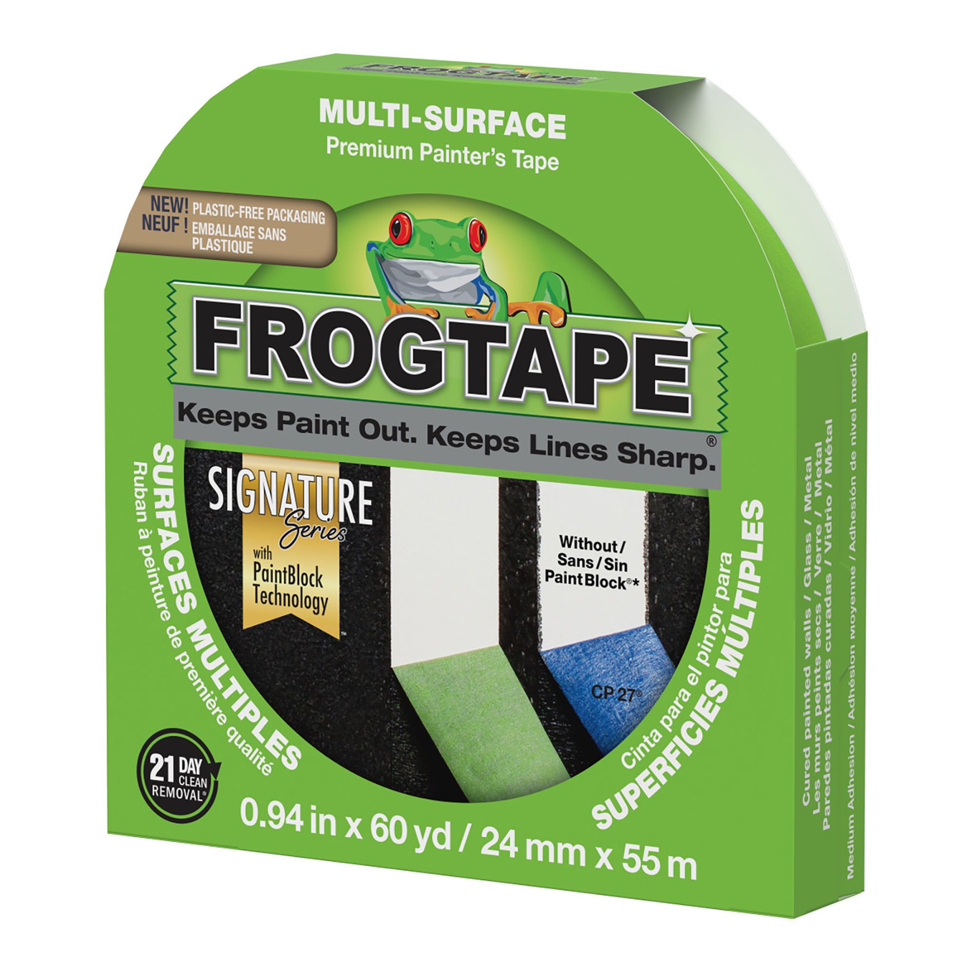 Ruban de peintre multisurfaces, vert, 24 mm x 55 m