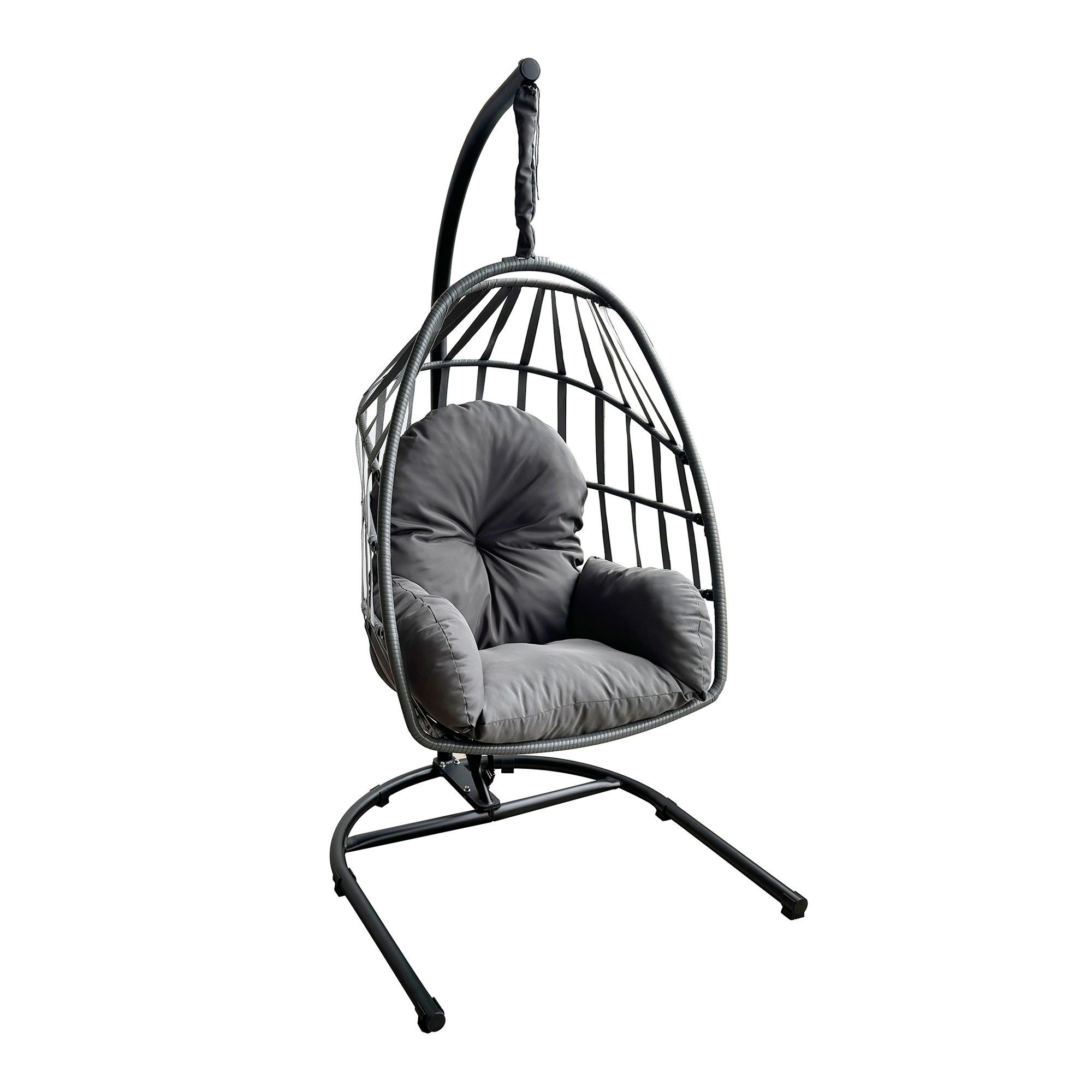 Chaise suspendue, pliable, gris