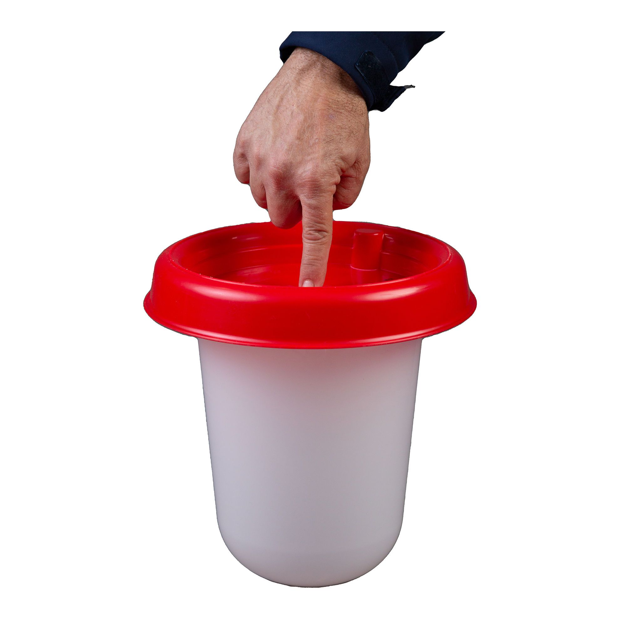Abreuvoir à volailles, super éco, rouge/blanc, 5 L