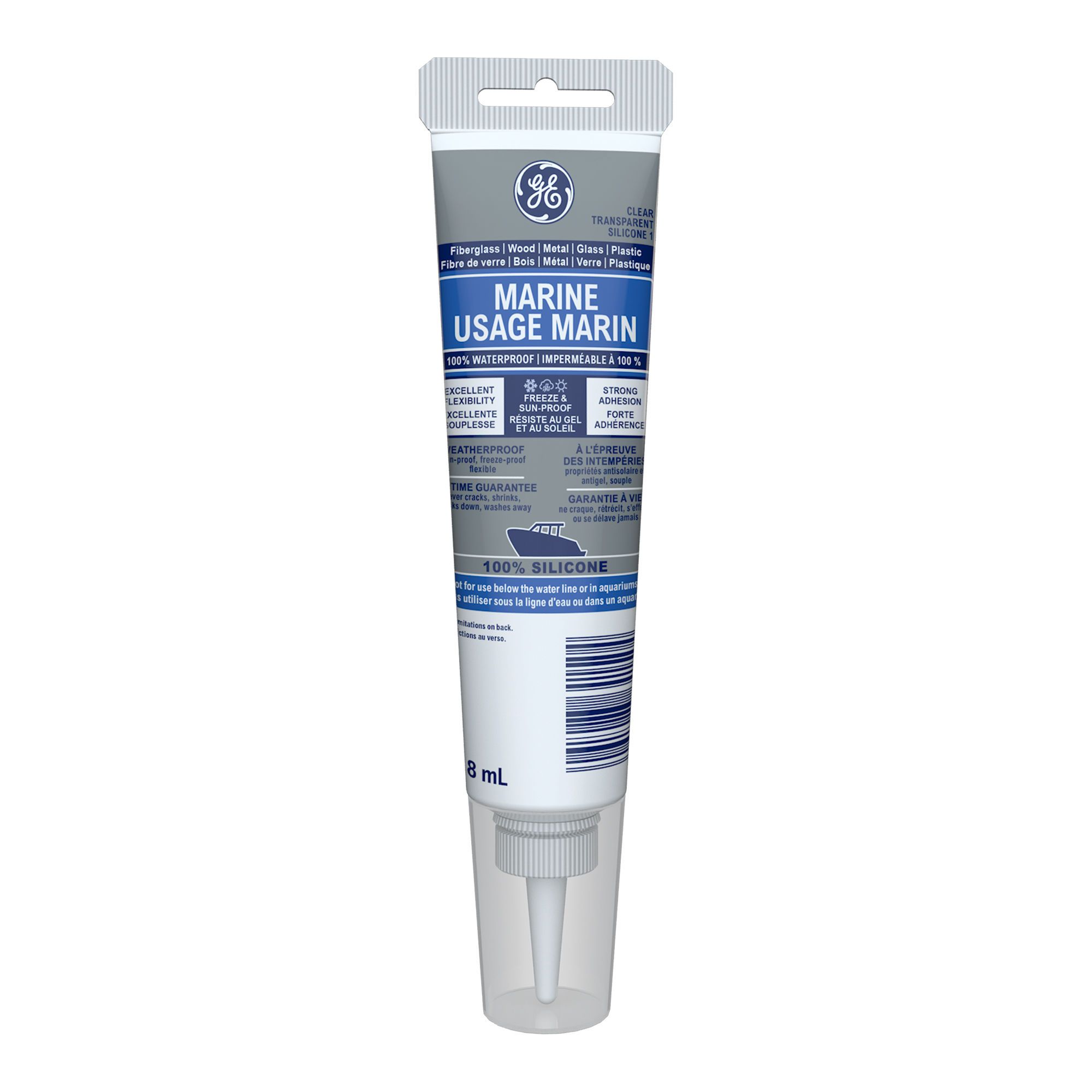 Silicone, 1 Marine, clair, 82,8 ml