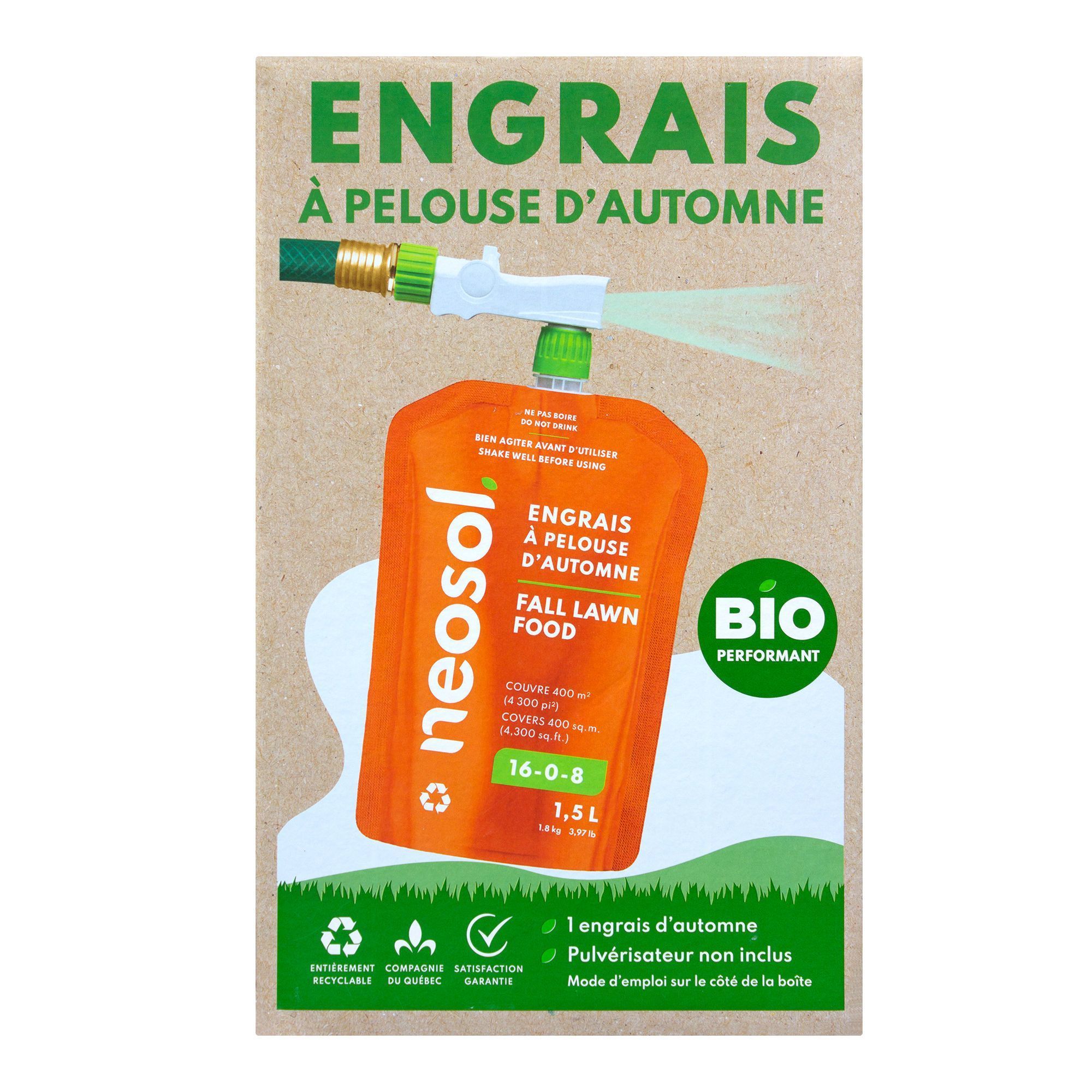 Engrais, automne, 16-0-8, 1,5 l