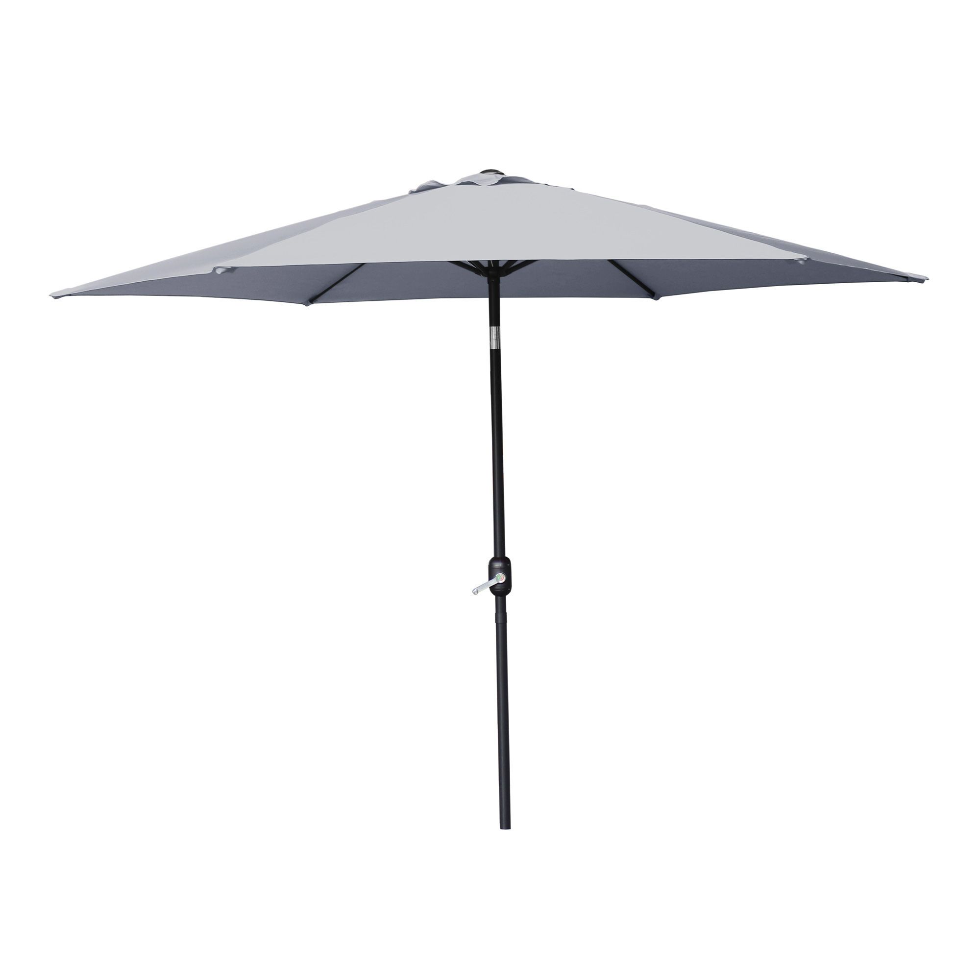 Parasol de marché, inclinable, gris, 8' 10"