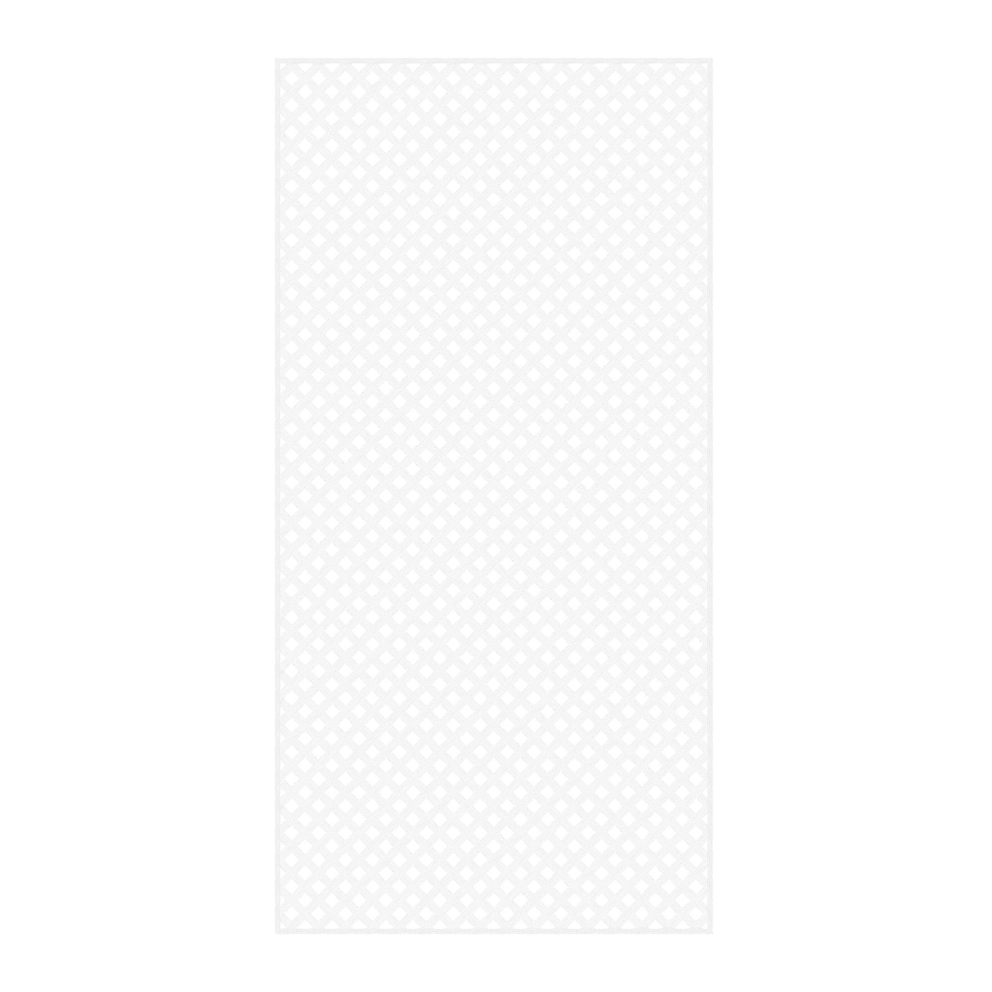 Treillis, Diamant, PVC, blanc, 4’ x 8’