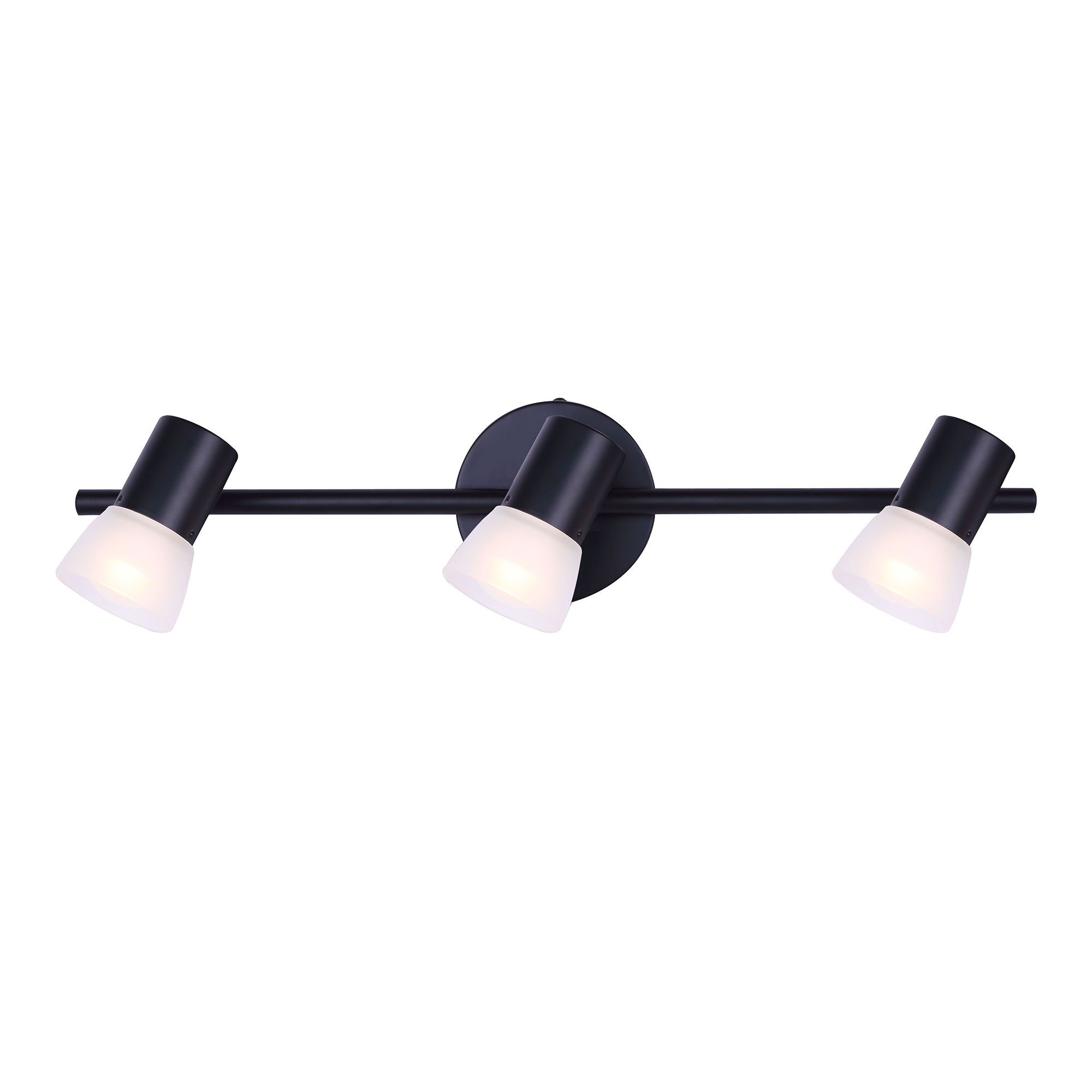 Rail, 3 lumières, Hudsa, noir