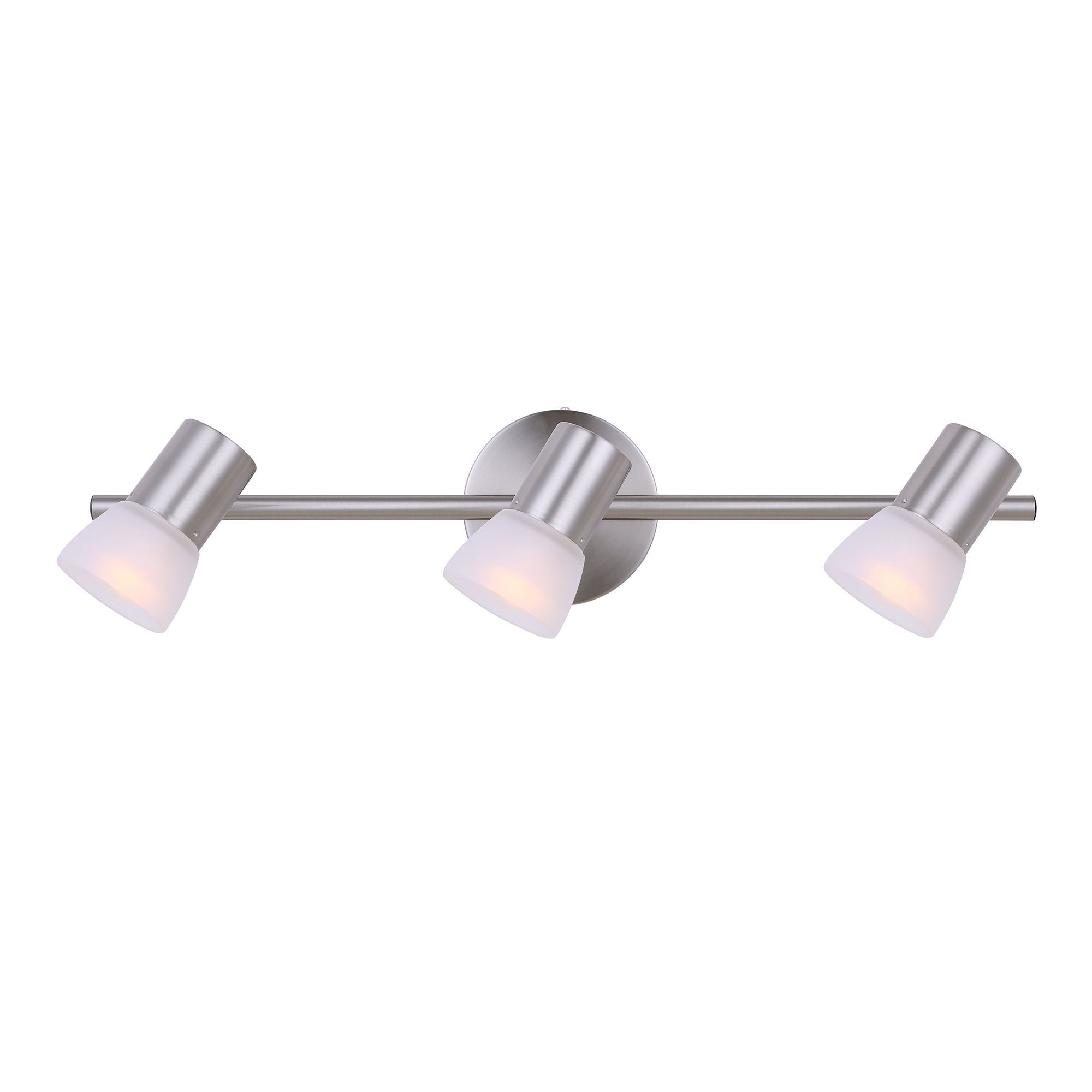 Rail, 3 lumières, Hudsa, nickel brossé