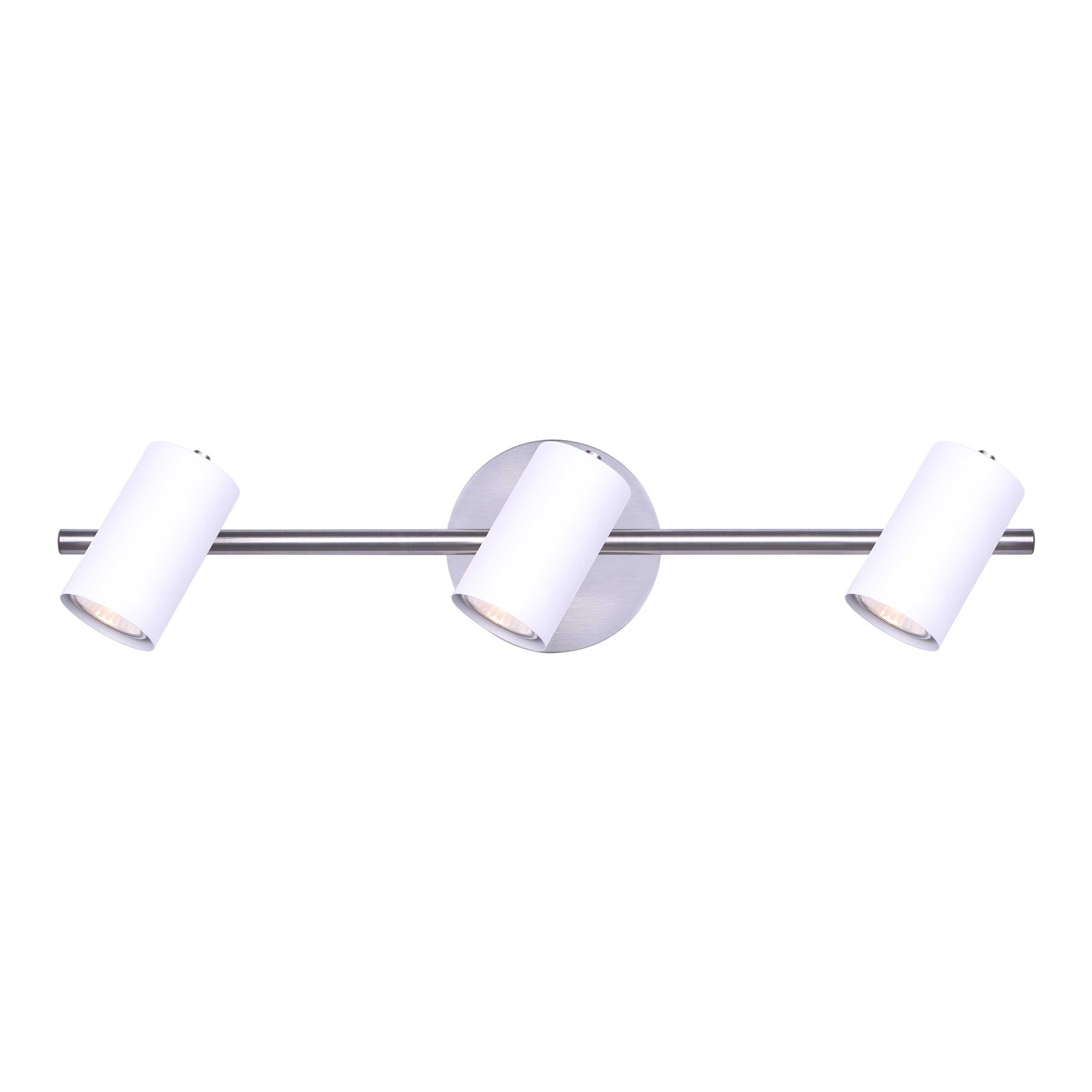 Rail Kardey, 3 lumières, 23", noir-nickel brossé
