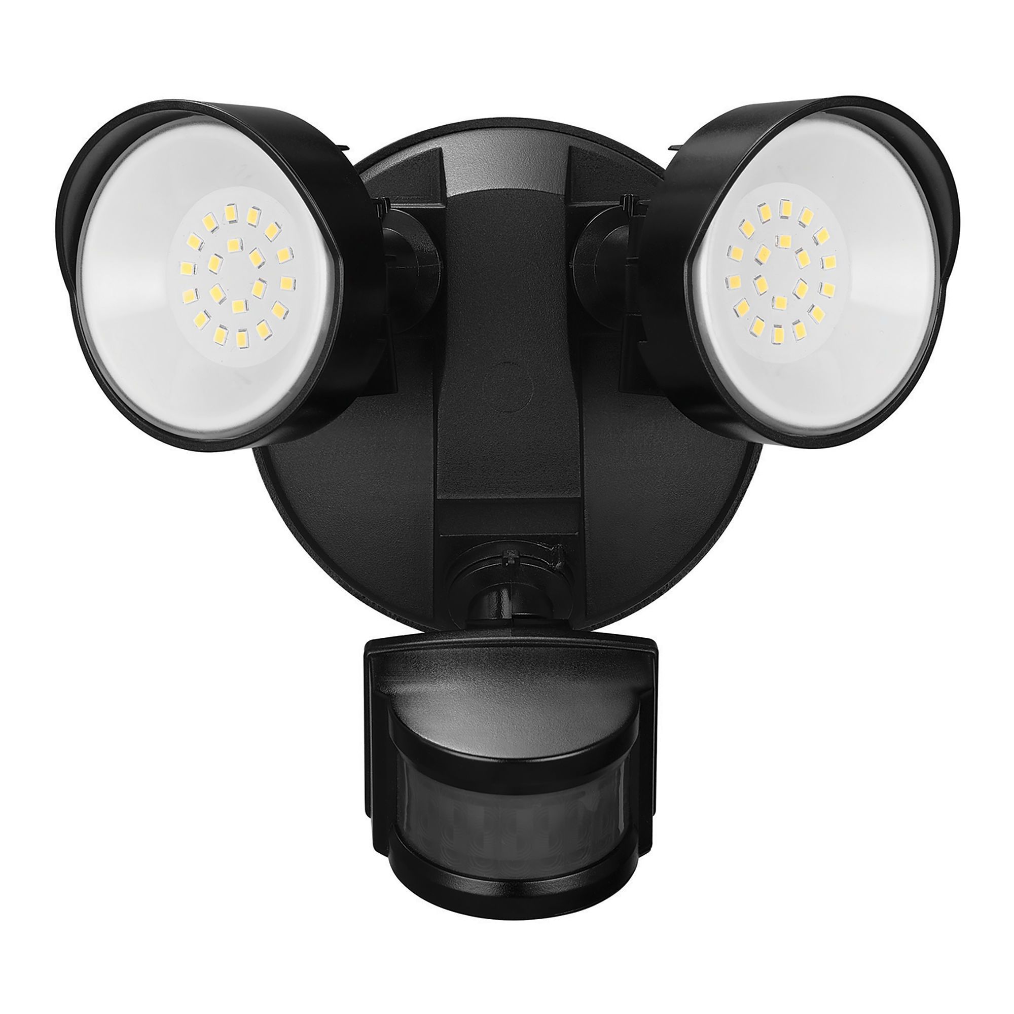 Lumière de sécurité, DEL, solaire, noir