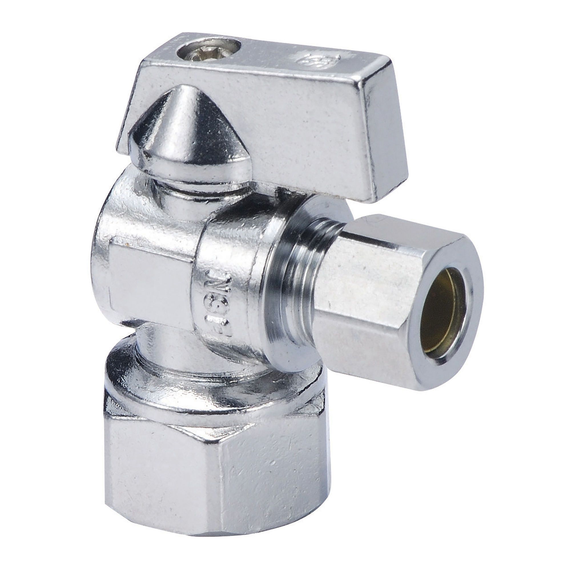 Valve d’arrivée d’eau, verticale, 3/8" COMP x 3/8" COMP, laiton