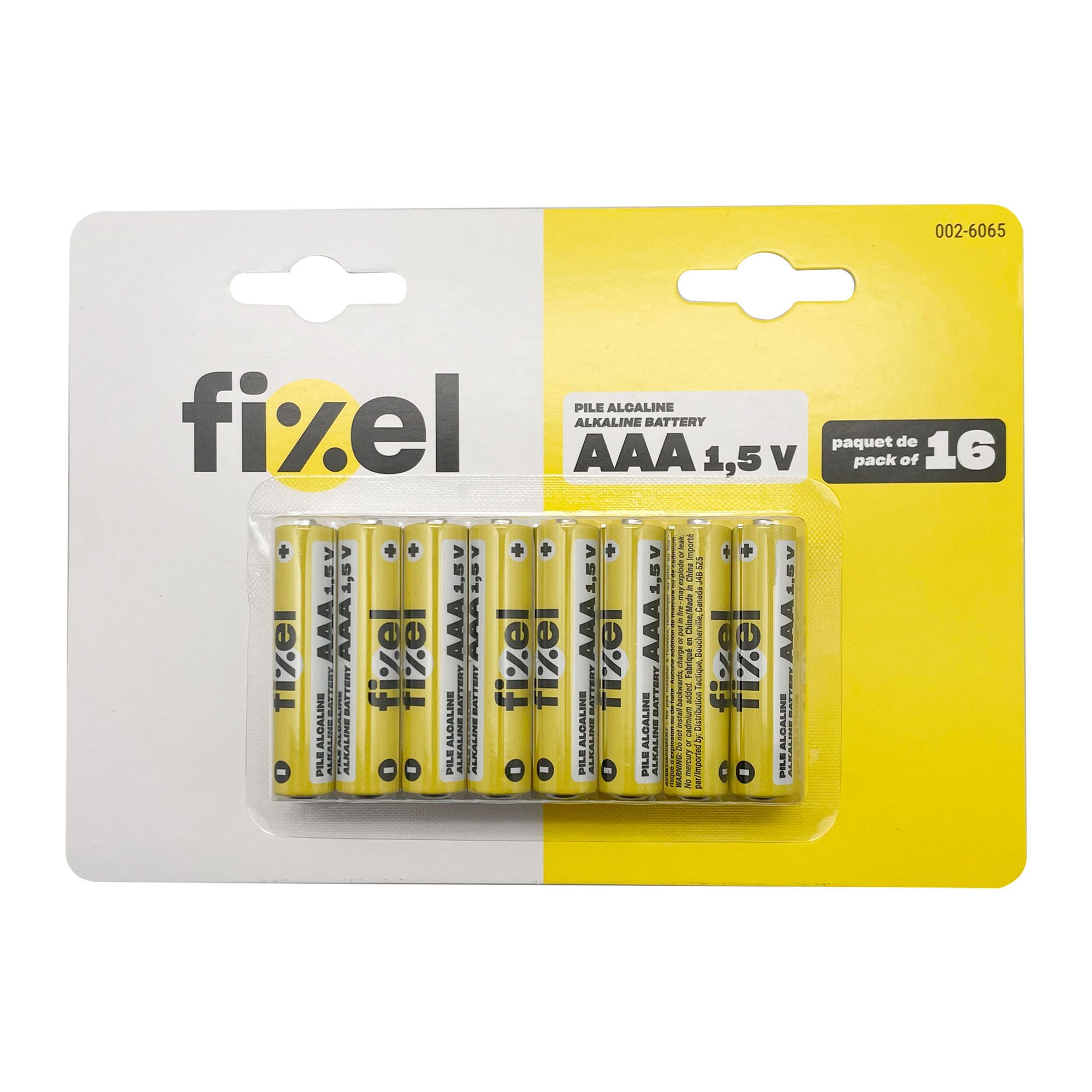 AAA Alkaline Batteries – 1.5 V – 16/Pkg from FIXEL | BMR
