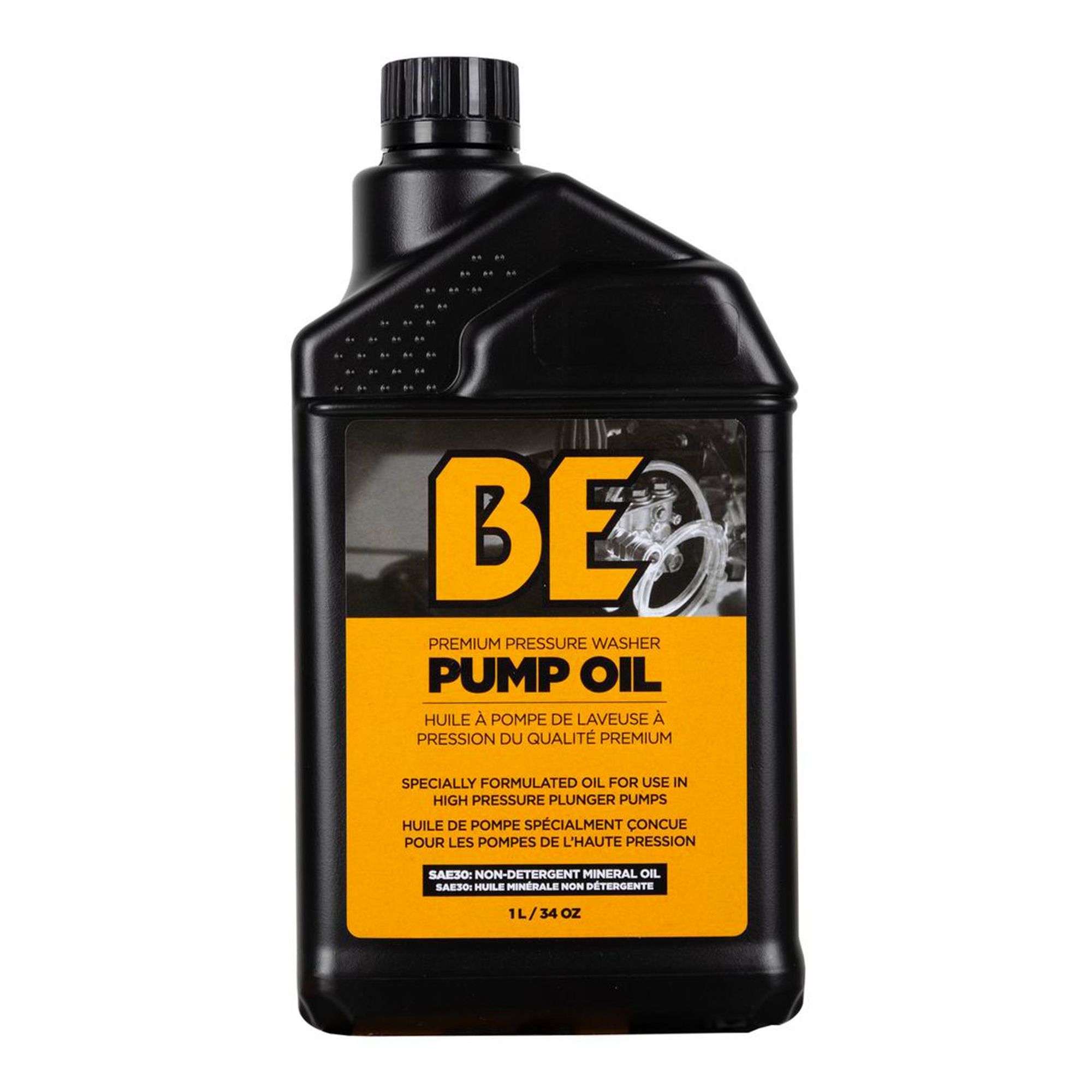 Huile à pompe de laveuse à pression, qualité premium, jaune/noir, 1 l
