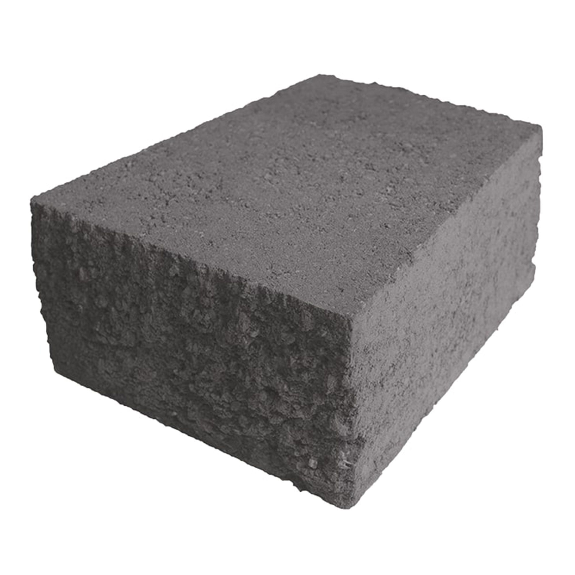 Bloc muret Rustico, 4” x 7 1/2 ” x 5 3/4”, fini charbon
