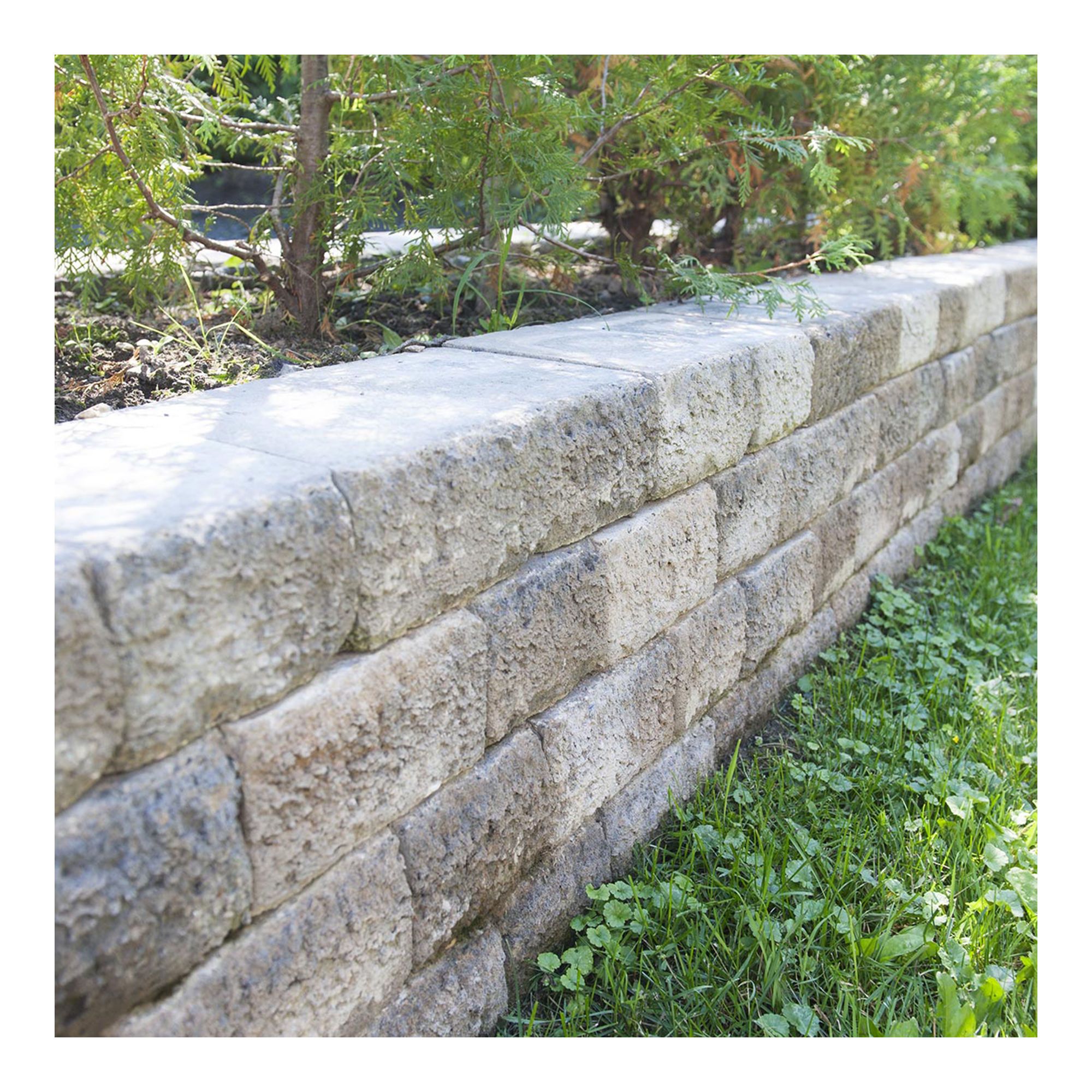 Block Rustico Rustico Wall Block - 4” x 7 1/2 ” x 5 3/4” - Charcoal Finish from PATIO ...