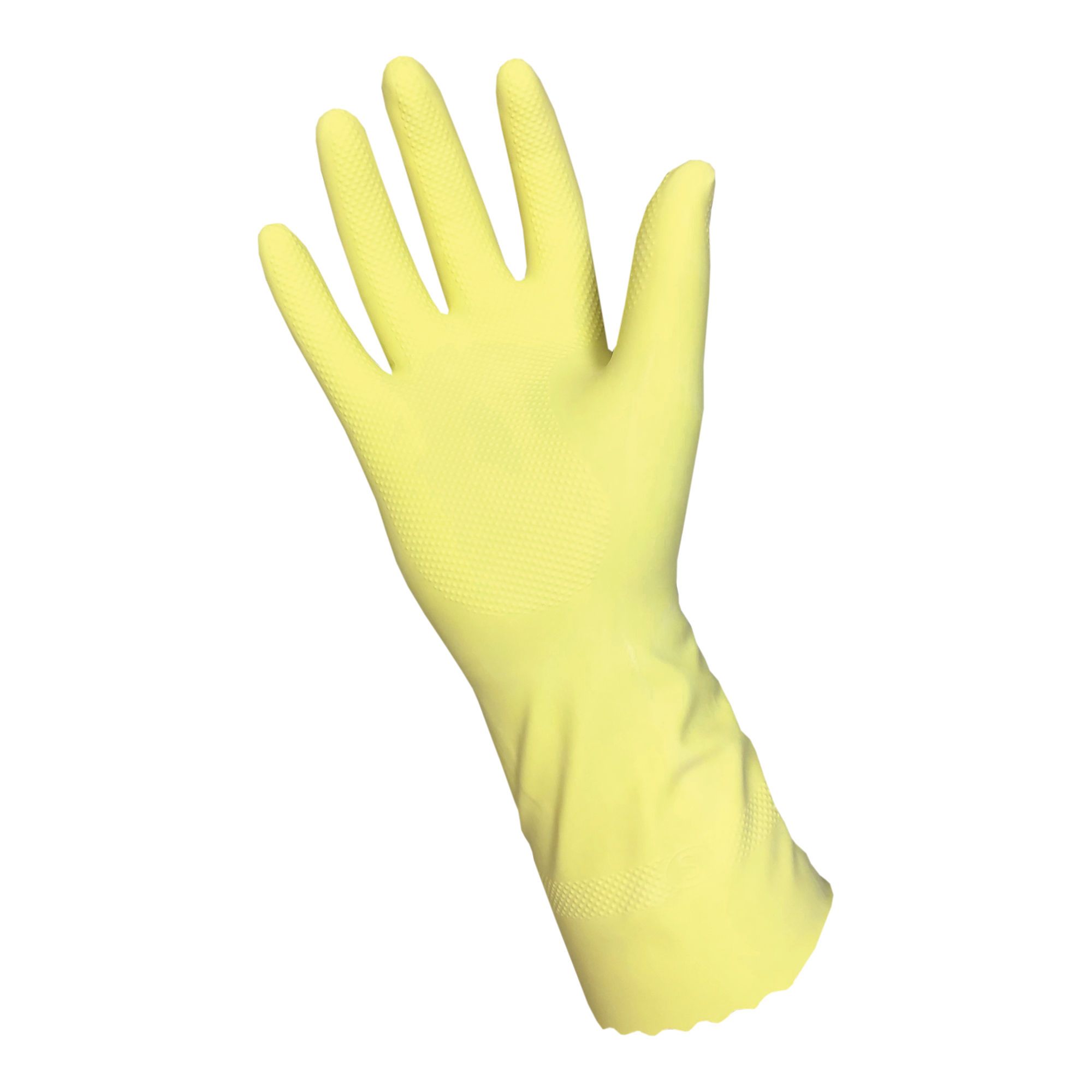 Gants de ménage, latex doublé, taille P, jaune