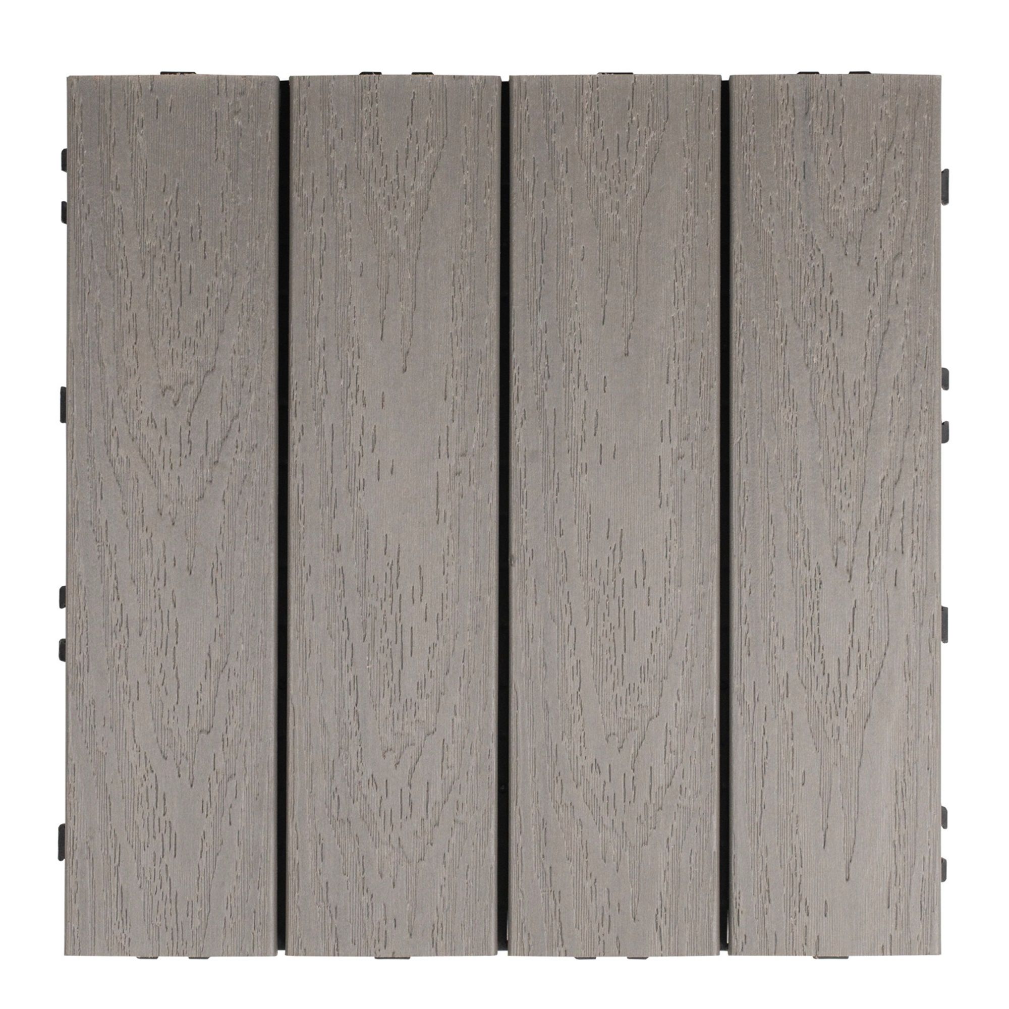 Tuiles de composite, 12 po x 12 po, gris, 6/pqt