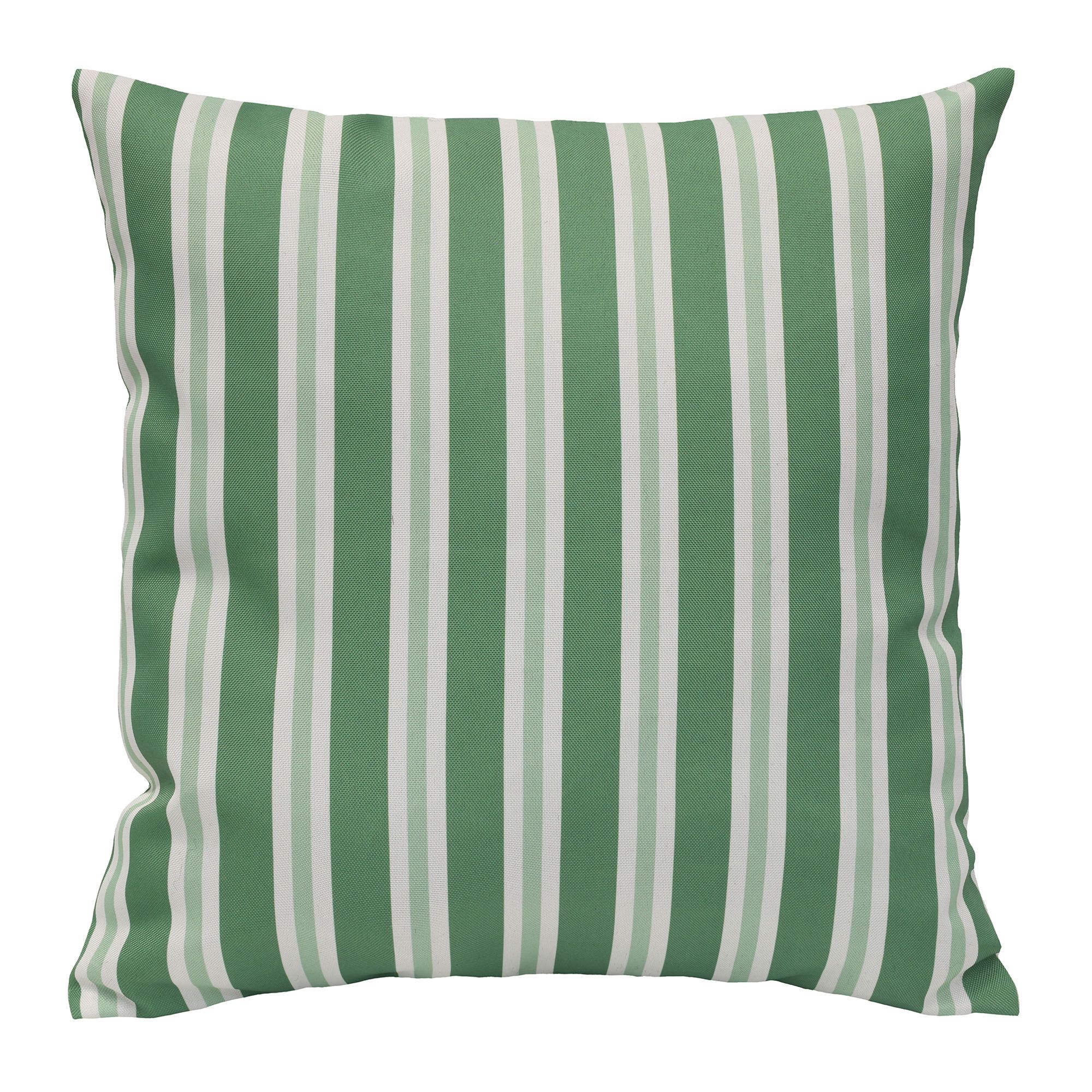 Coussin d'extérieur, motif rayé, 16" x 16"