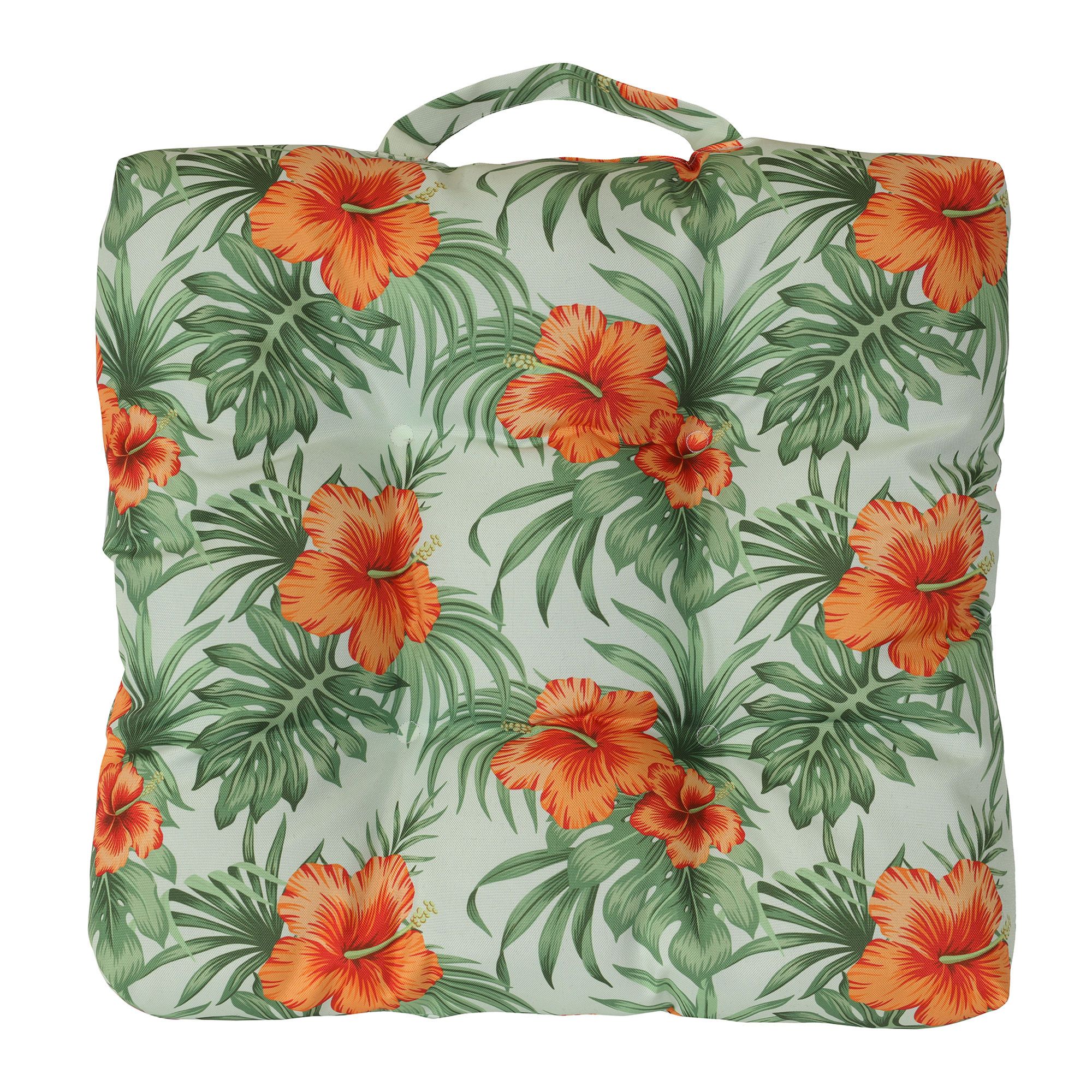Coussin pour chaise Adirondack, motif hibiscus, 20" x 20"