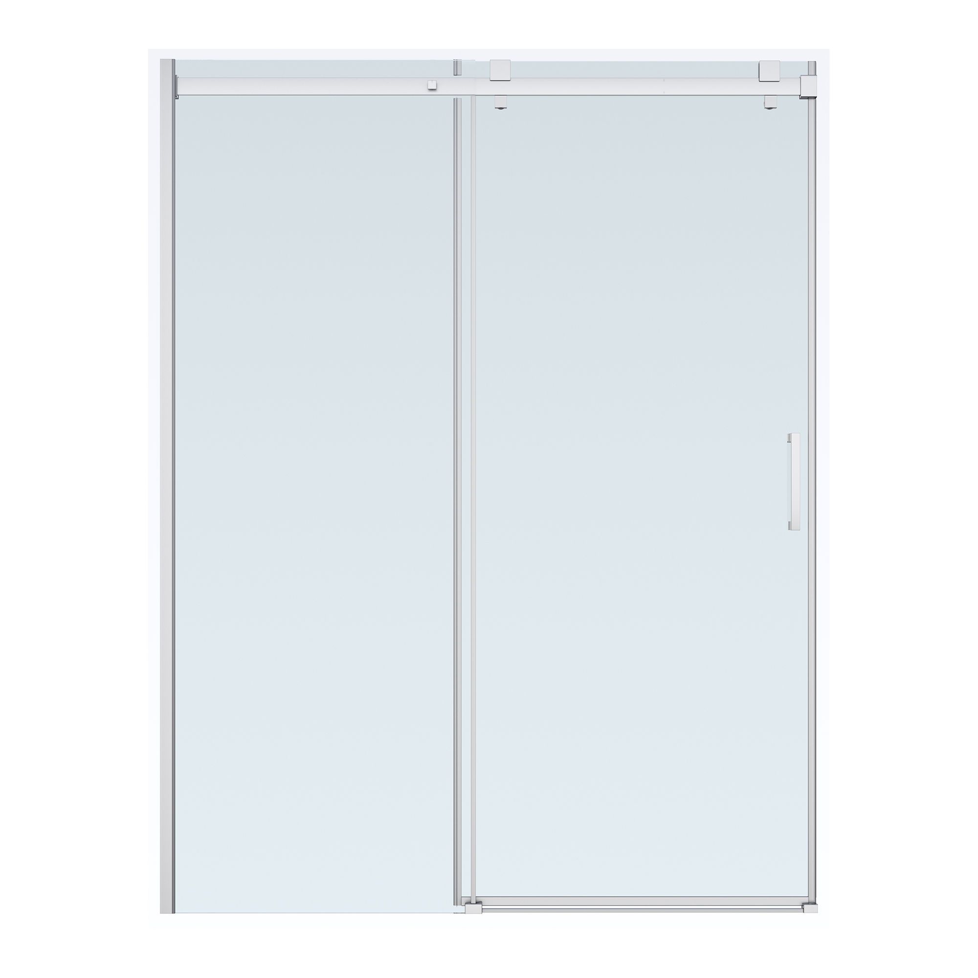 Porte de douche coulissante Sedna, sans cadre, 48" x 78", fini chrome