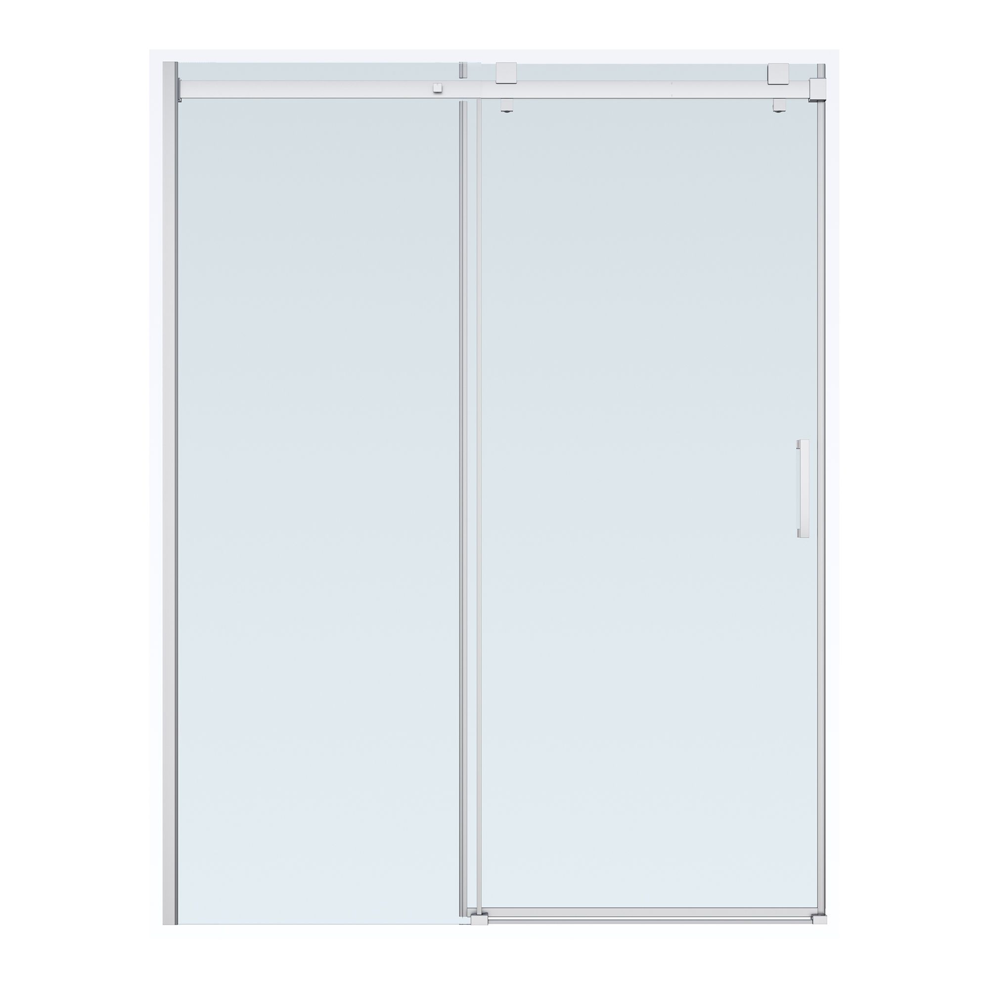 Porte de douche coulissante Sedna, sans cadre, 60" x 78", fini chrome