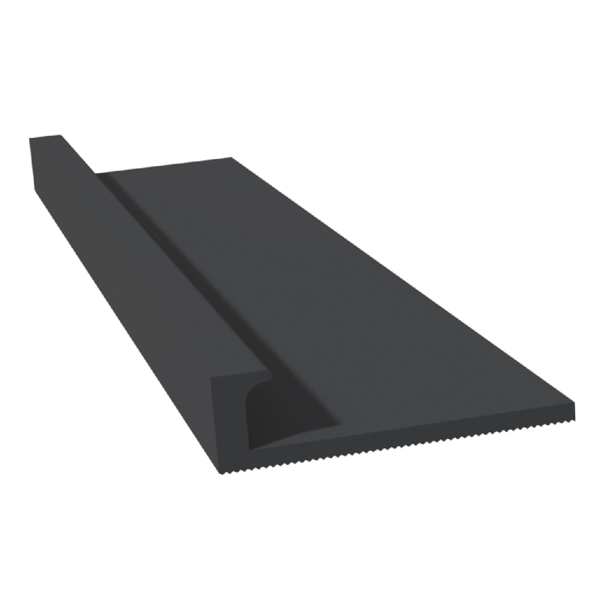 Bordure de finition carrée, aluminium, 96", noir