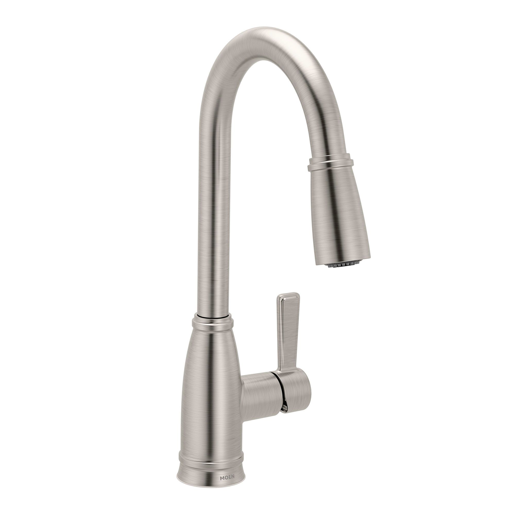 Robinet de cuisine Lilibeth, douchette rétractable, inox Spot Resist