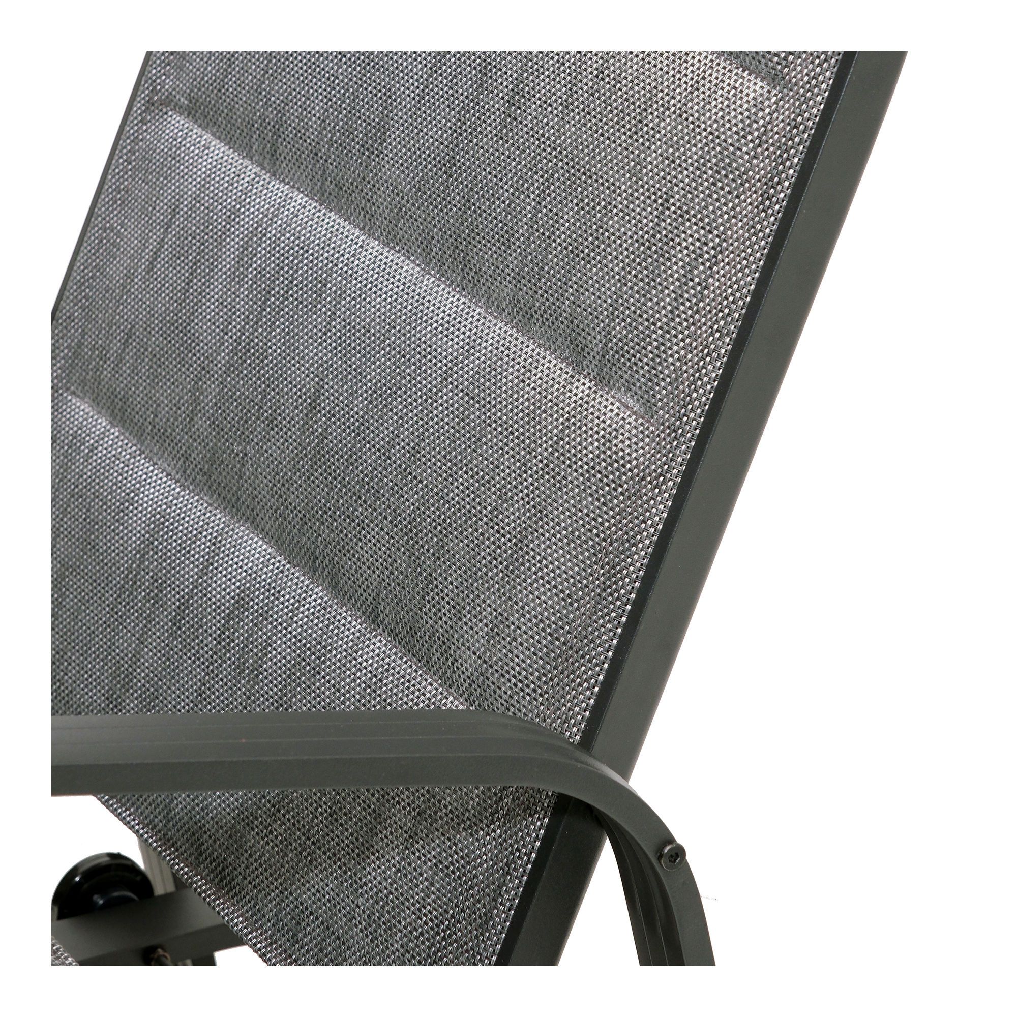Calais Single Glider Chair - Aluminum Frame - Padded - Dark Grey
