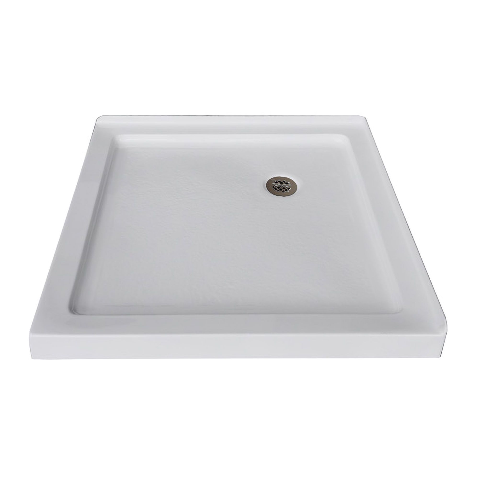 Base de douche Evisa, profil bas, 36" x 36", blanc