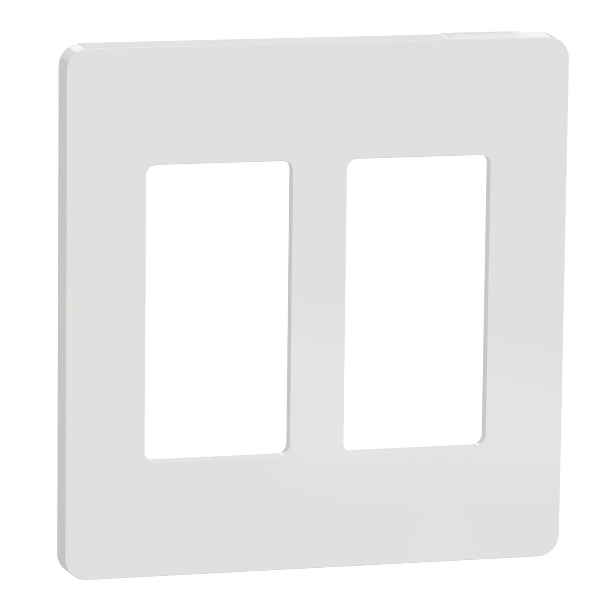 Plaque murale sans vis, double, blanc