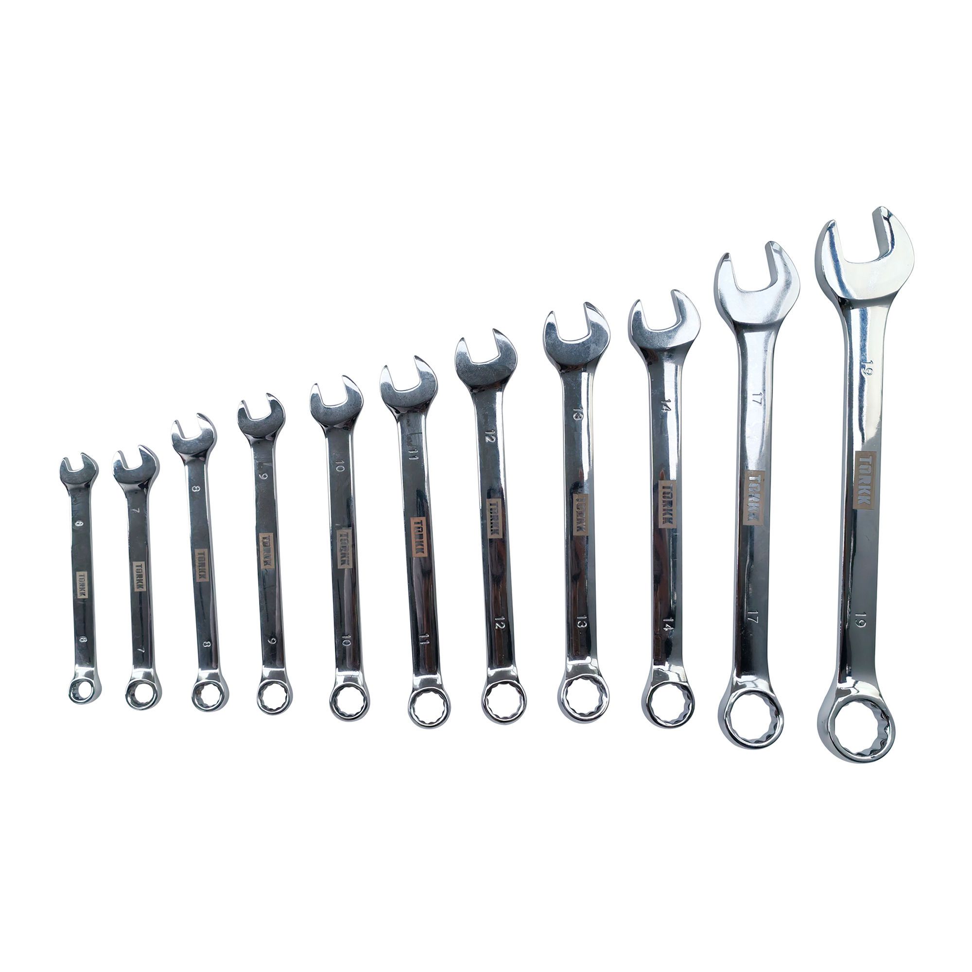 Ensemble de clés combinées, métrique, 6-19mm, 11 pièces