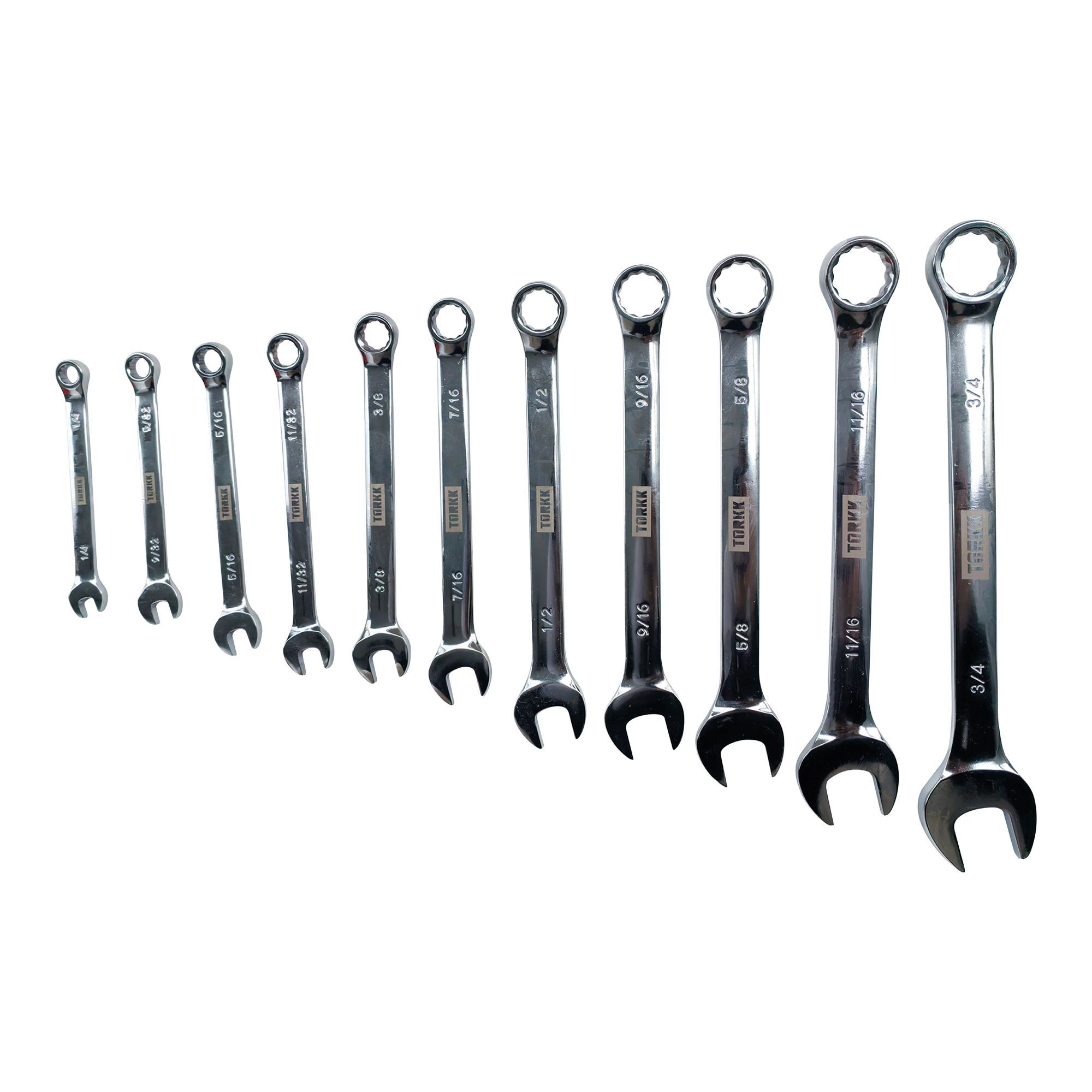 Ensemble de clés combinées SAE, 1/4" à 3/4", 11 pièces