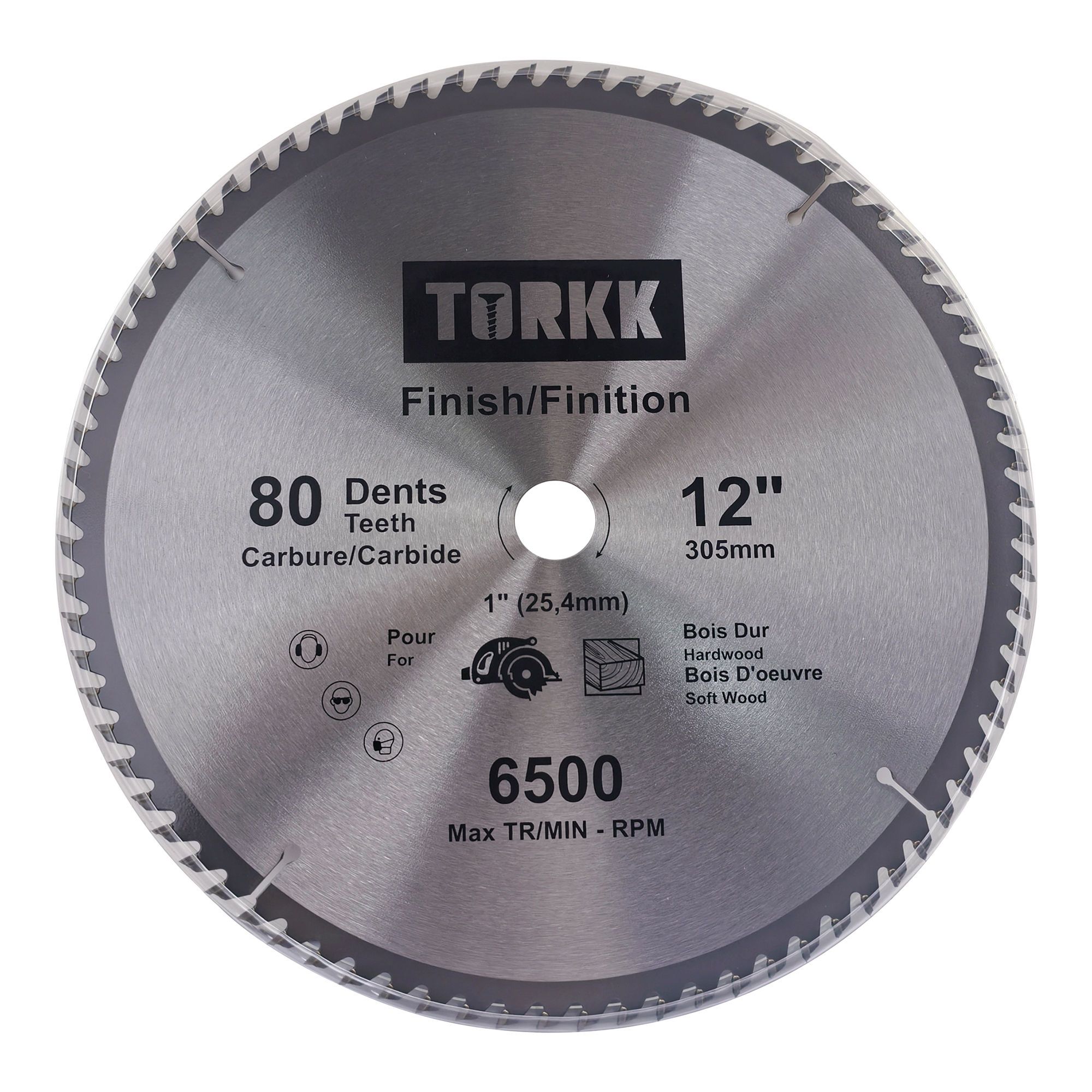 Lame de scie circulaire au carbure, 12", 80 dents
