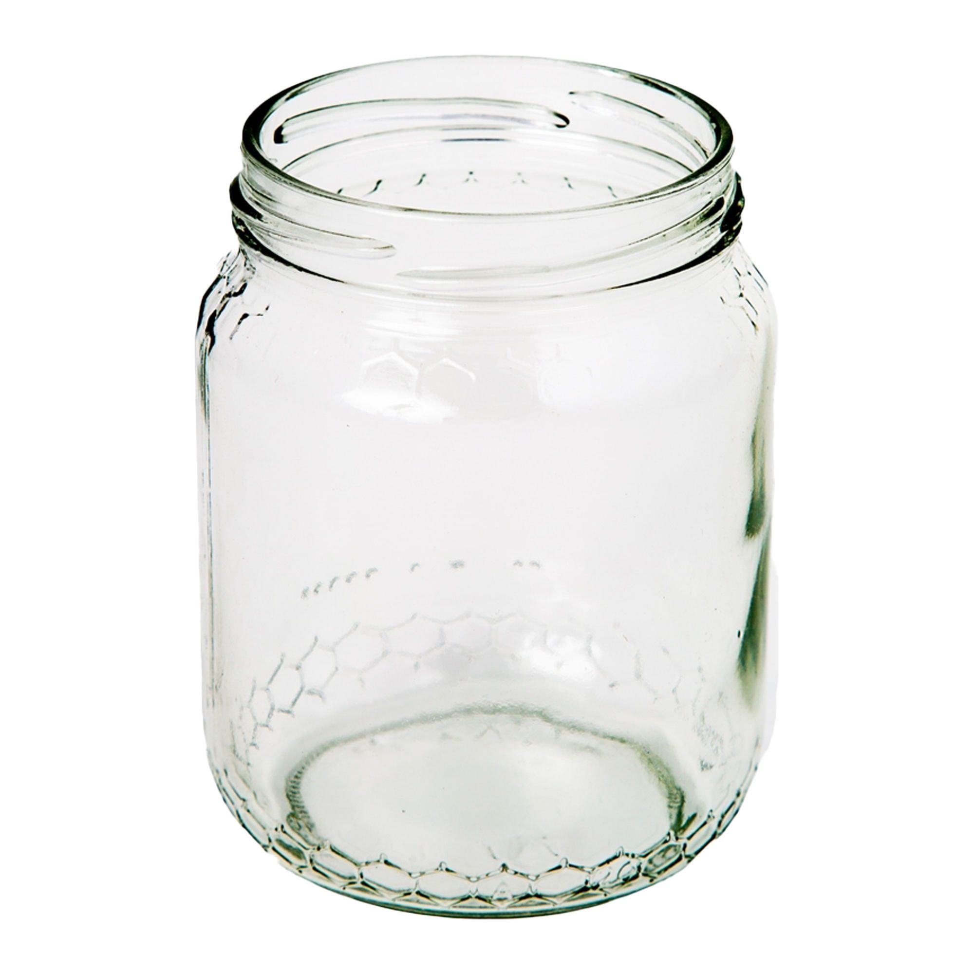 Pots alimentaires en verre motif abeille, 70 mm TW, 12 x 380 ml
