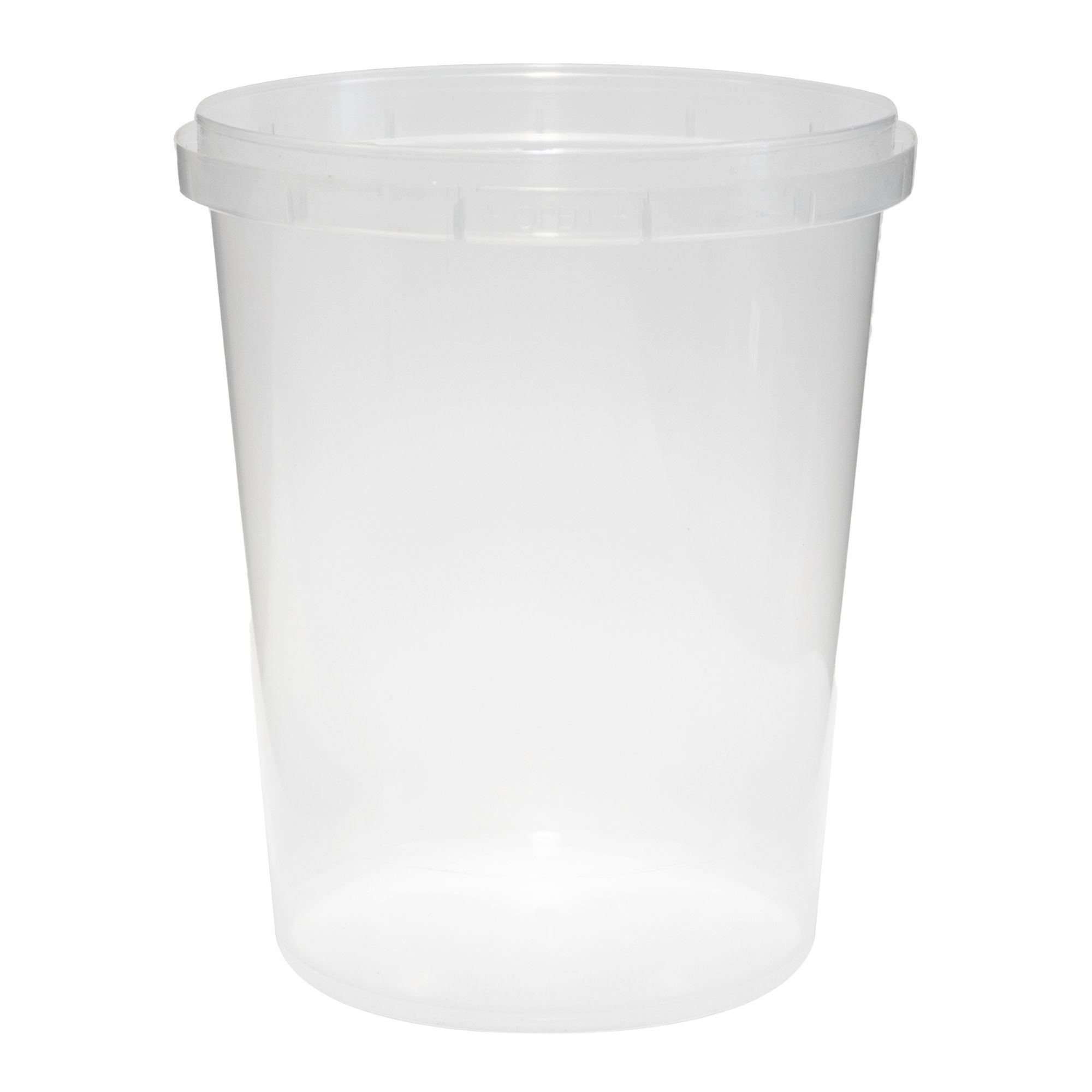 Contenant alimentaire rond en plastique, 1 L