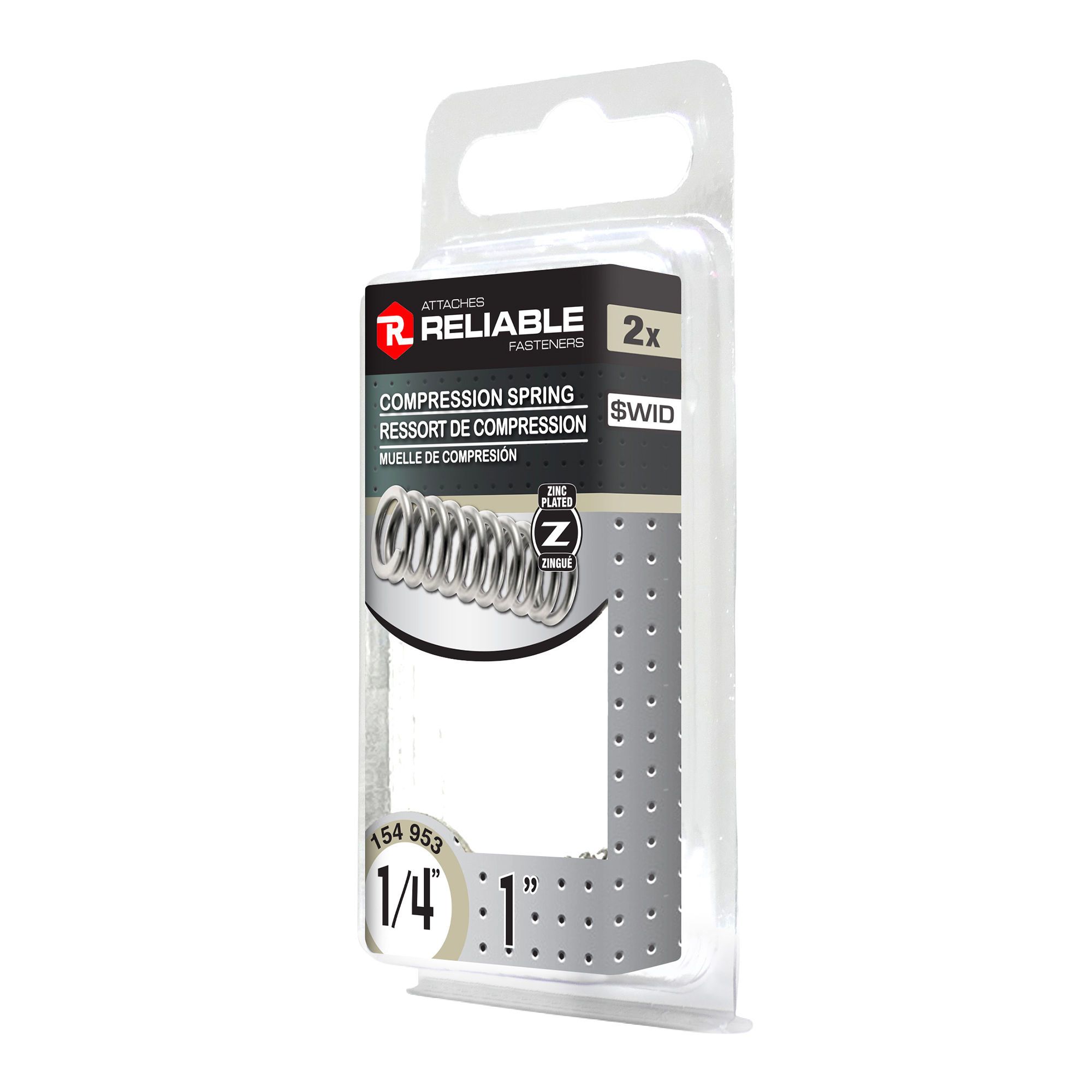 Ressorts de compression, 1/4" x 1", 2/pqt