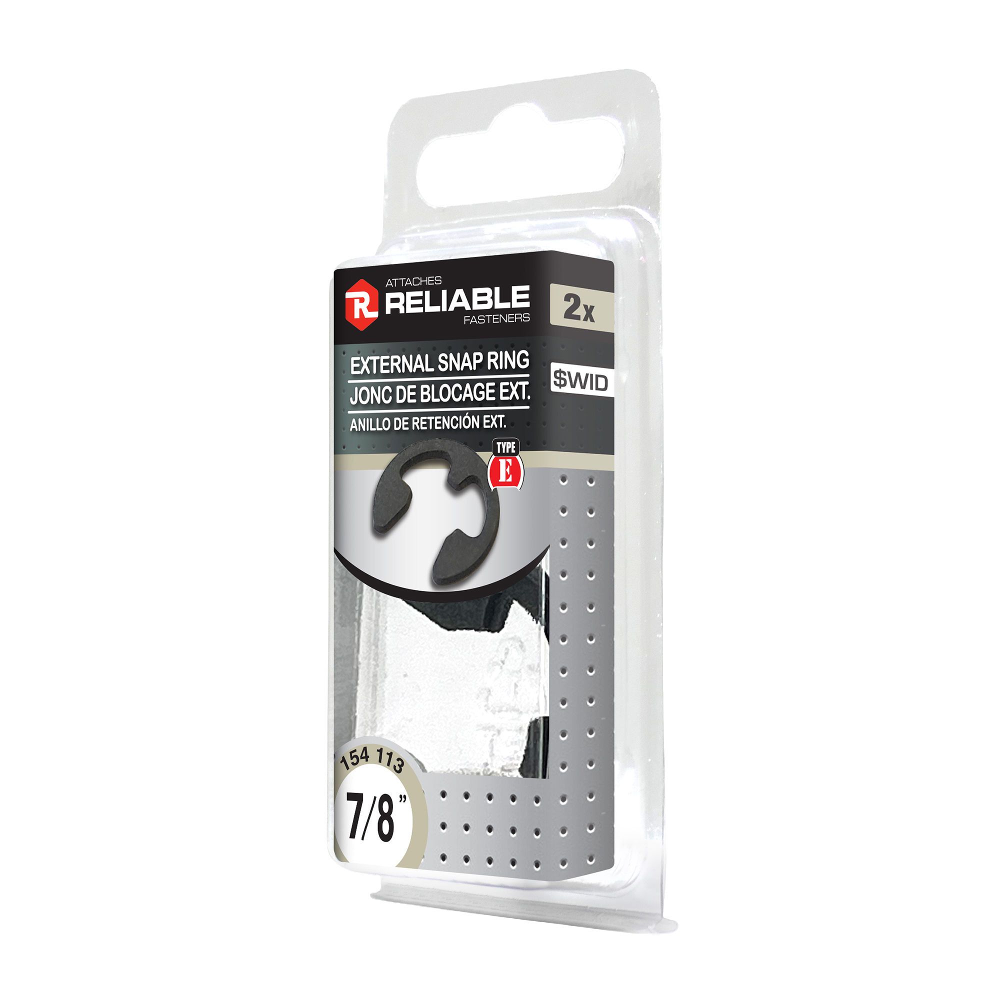 Joncs de blocage externes, 7/8", 2/pqt
