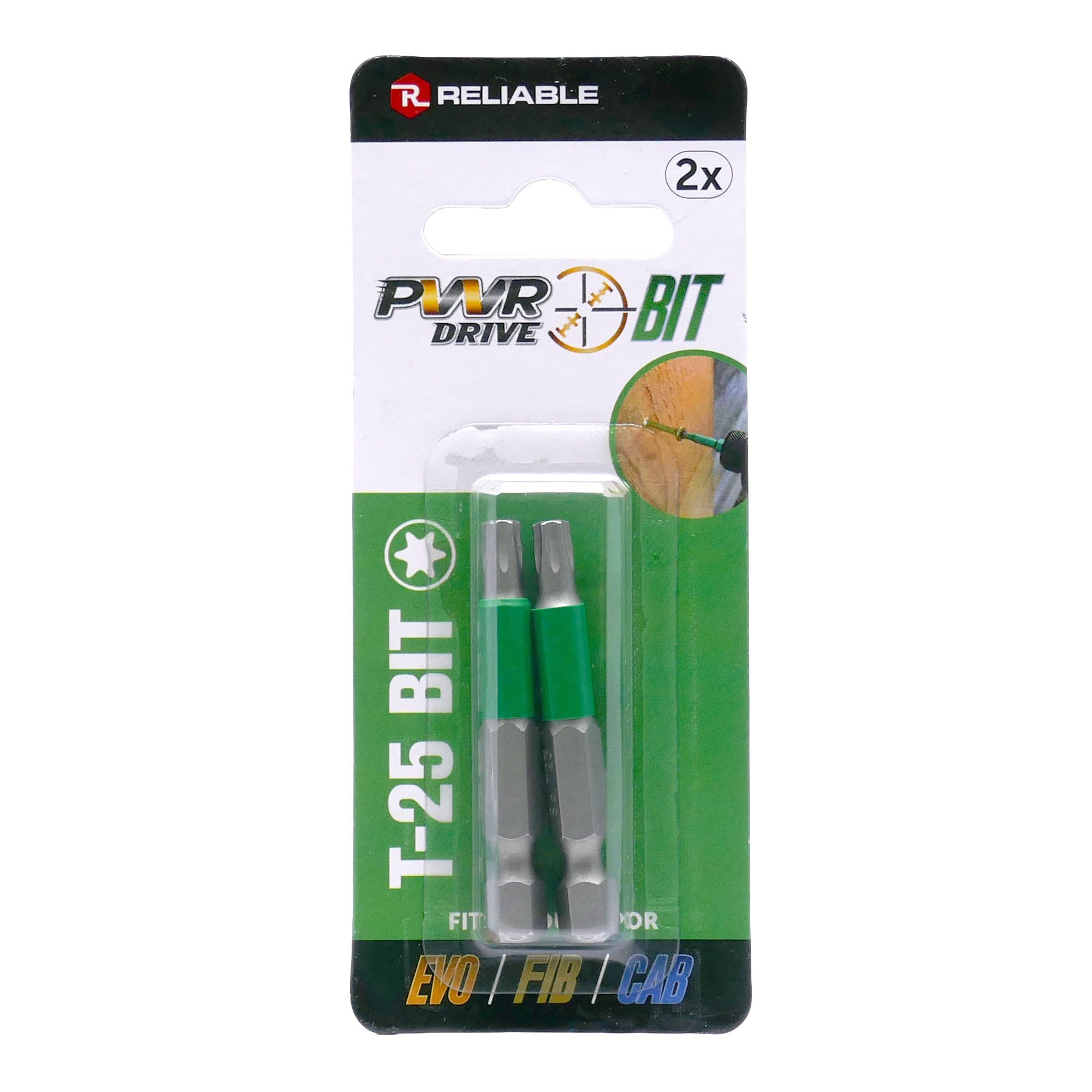 Embouts Torx PWR Drive, T25, 2/pqt
