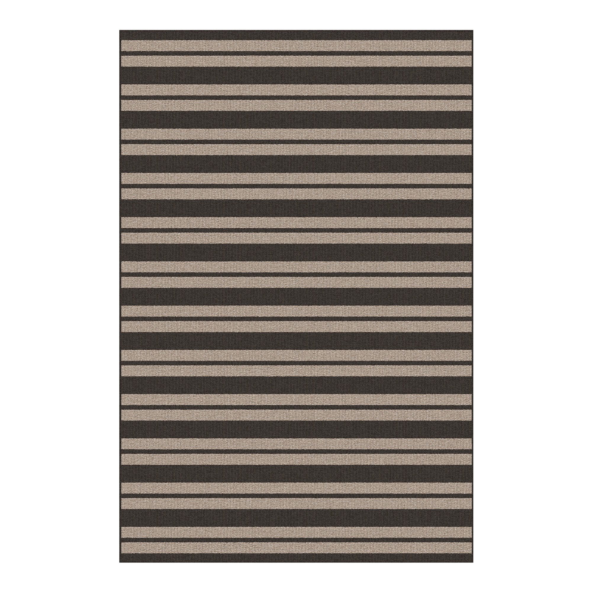 Tapis décoratif Tidal, 48" x 72", jute sombre