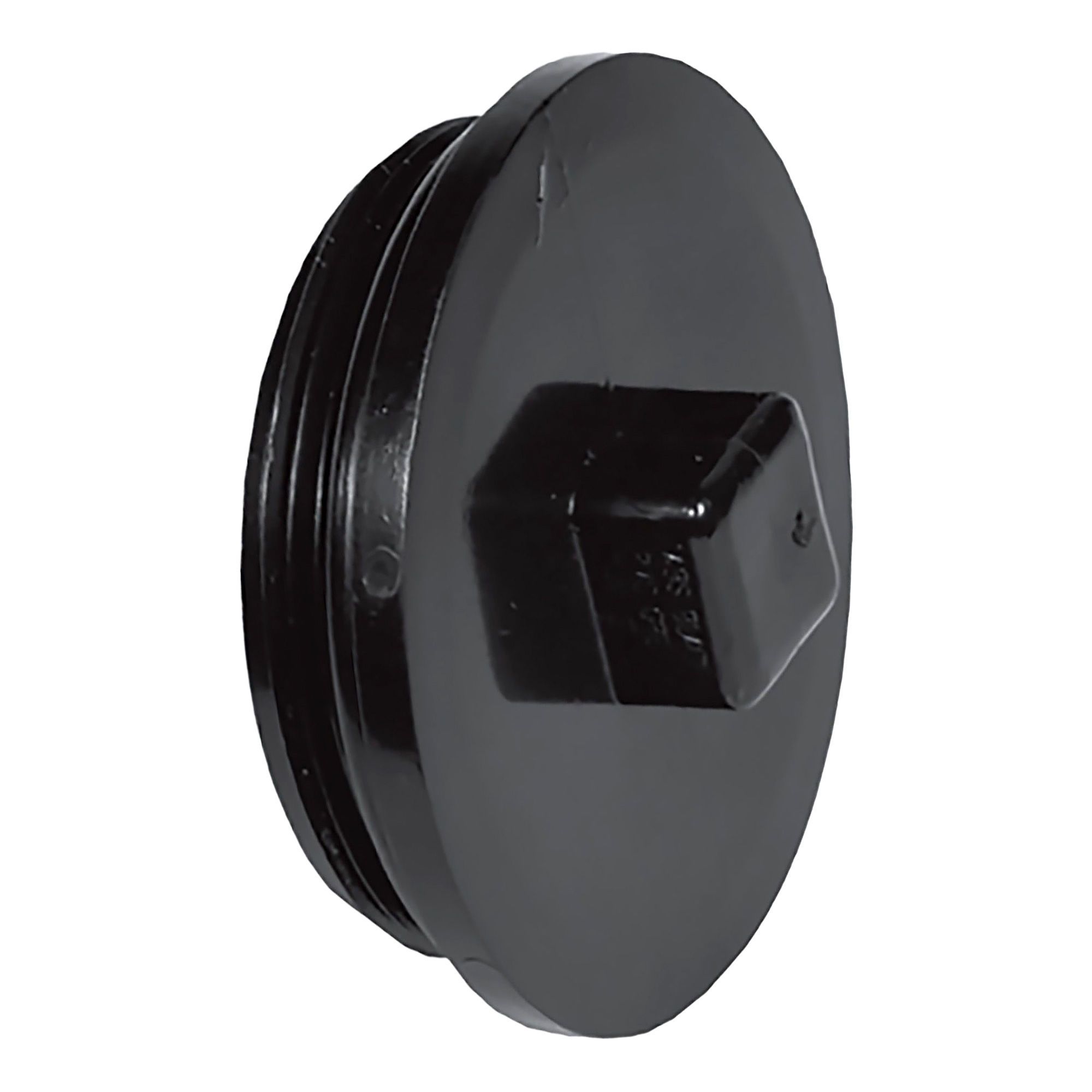 Bouchon de nettoyage ABS DWV, 4" , mâle fileté, noir