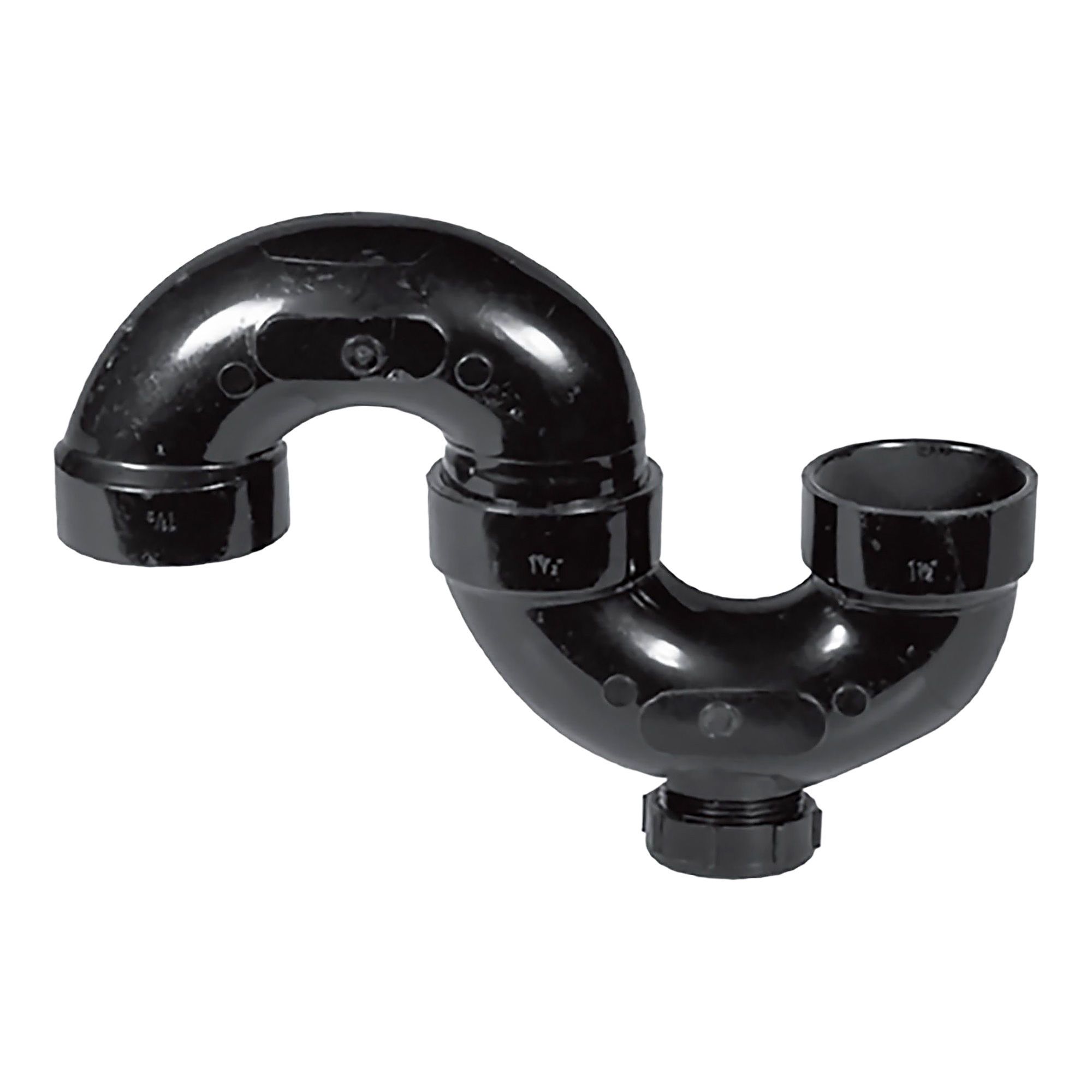 ABS DWV S-trap with Cleanout - 1 1/2