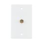 RG6 and  RG59 Coaxial Cable White Wall Plate