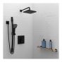 Quadrato Shower Faucet Kit, Matte Black