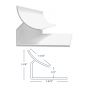 PVC Cove Style Inside Corner for Trusscore Wall&CeilingBoard Panel - White - 10'