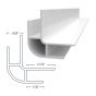 PVC Outside Rounded Corner for Trusscore Wall&CeilingBoard Panel - White - 10'