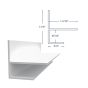 Moulure en F en PVC pour panneau Trusscore Wall&CeilingBoard, blanc, 1/2" x 10'
