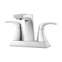 Karci Bathroom Sink Faucet - 2 Handles - Polished Chrome - 4" Centerset