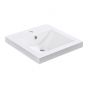 Square Synthetic Marble Drop-In Sink - 18" x 18" - White