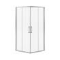 Sliding Shower Door - Outback Round - 36" x 36" x 71.5" - Clear Glass - Chrome