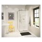 Sliding Shower Door - Outback Round - 36" x 36" x 71.5" - Clear Glass - Chrome