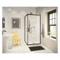 Sliding Shower Door - Radia - 36" x 36" x 71.5" - Clear Glass - Matte Black