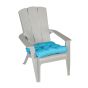 Coussin de chaise Adirondack, turquoise, 20" x 20"